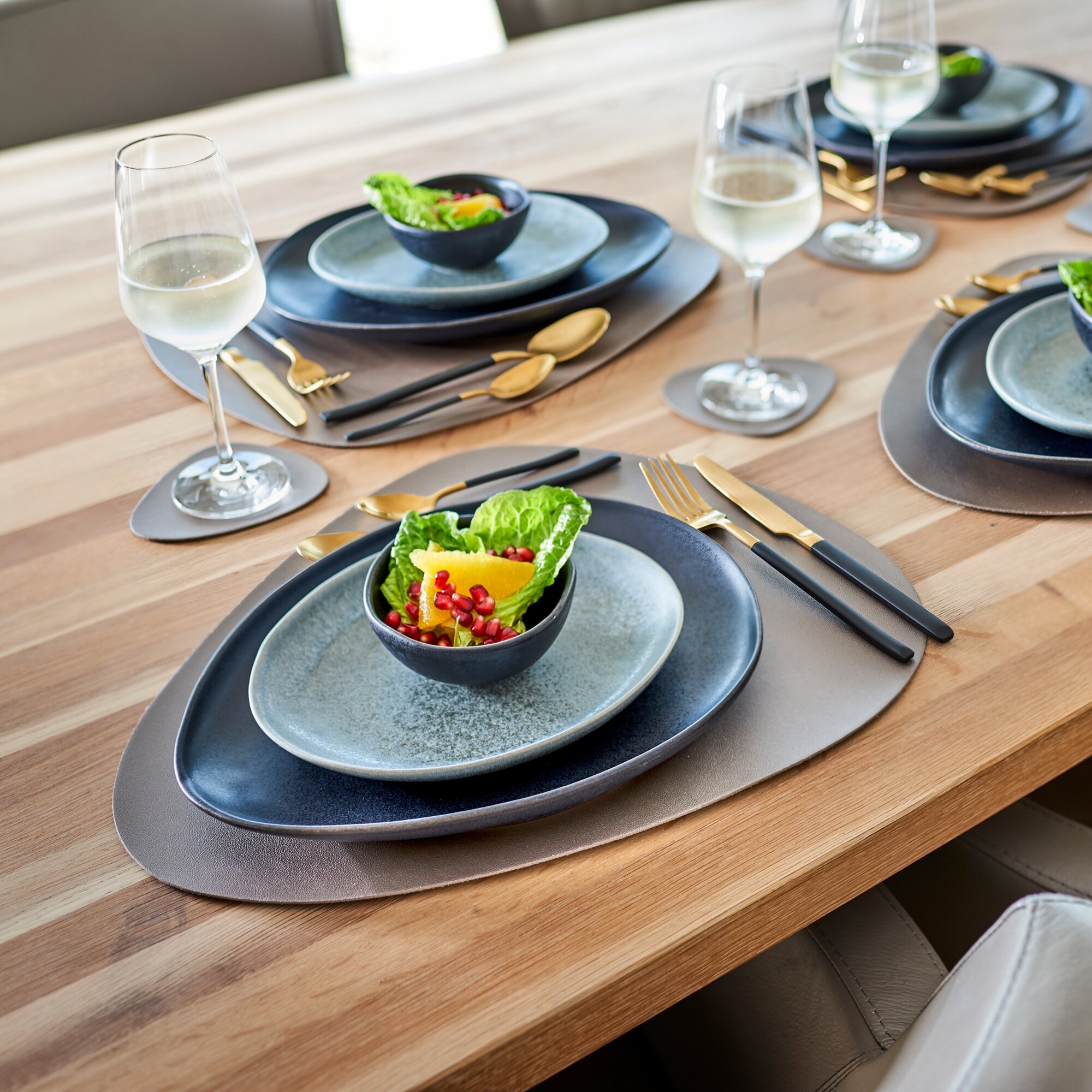 Zeller Zestaw podkładek, kolor ciemnoszary