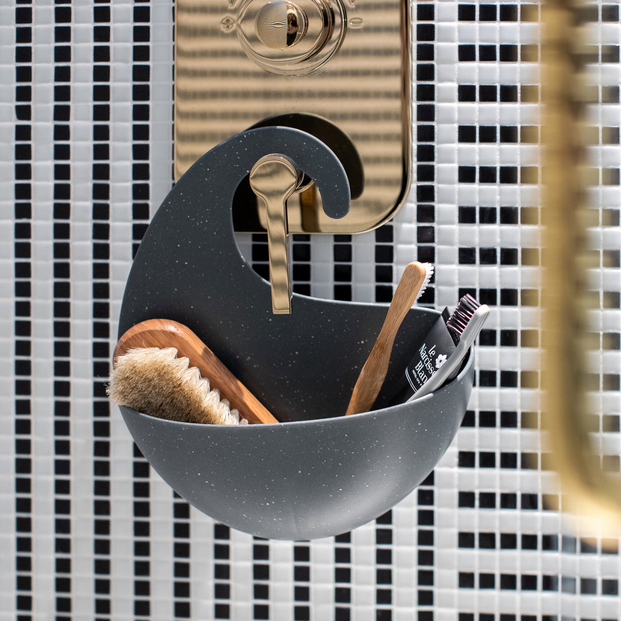 koziol Uchwyt na przybory kuchenne Utensilo Surf M, szary