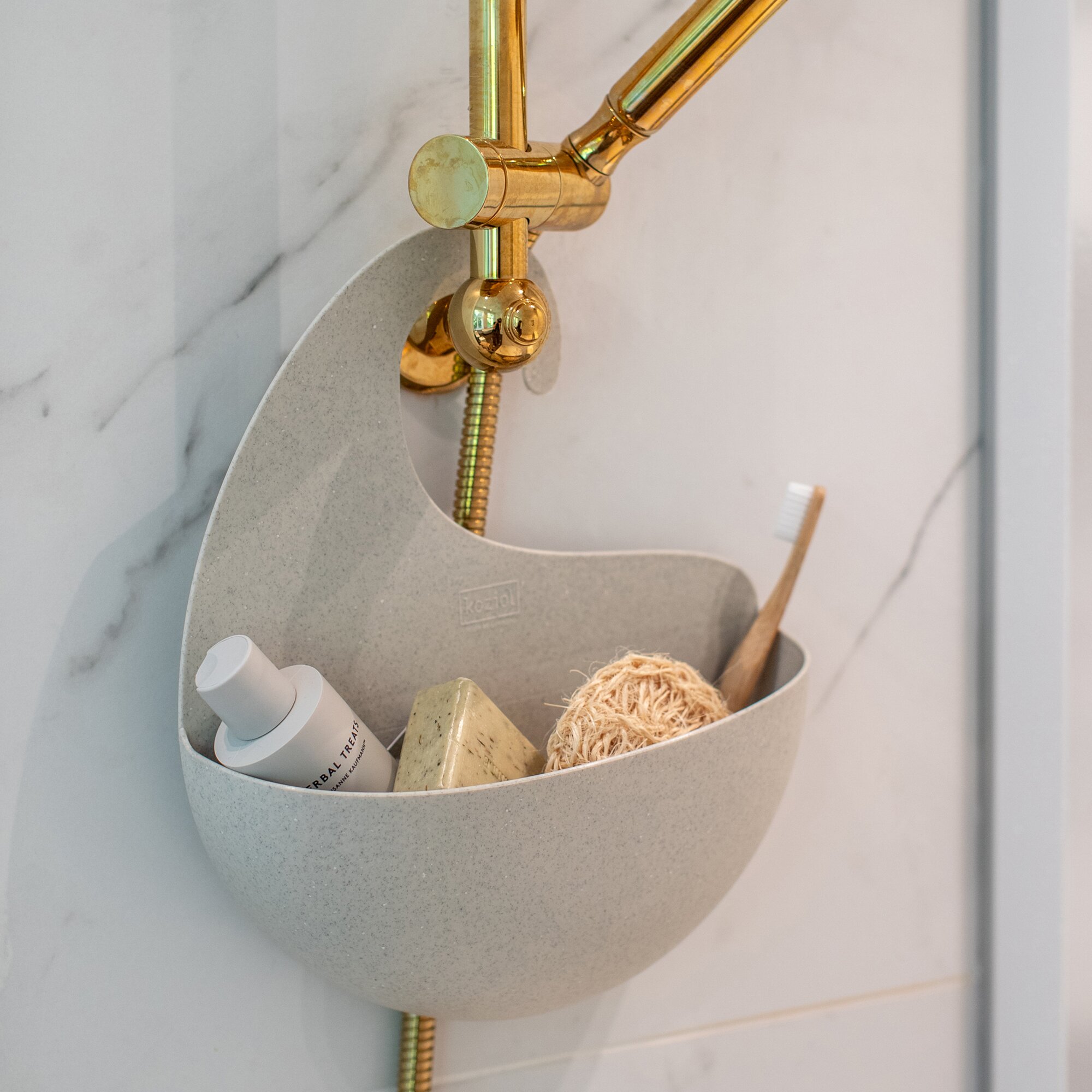 koziol Uchwyt na przybory kuchenne Utensilo Surf M, piaskowy