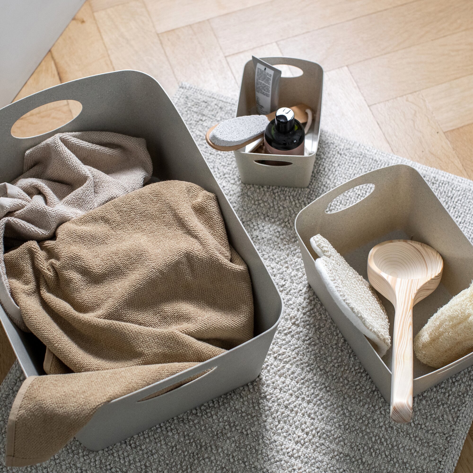 koziol Pudełko do przechowywania BOXXX S, piasek 1 l