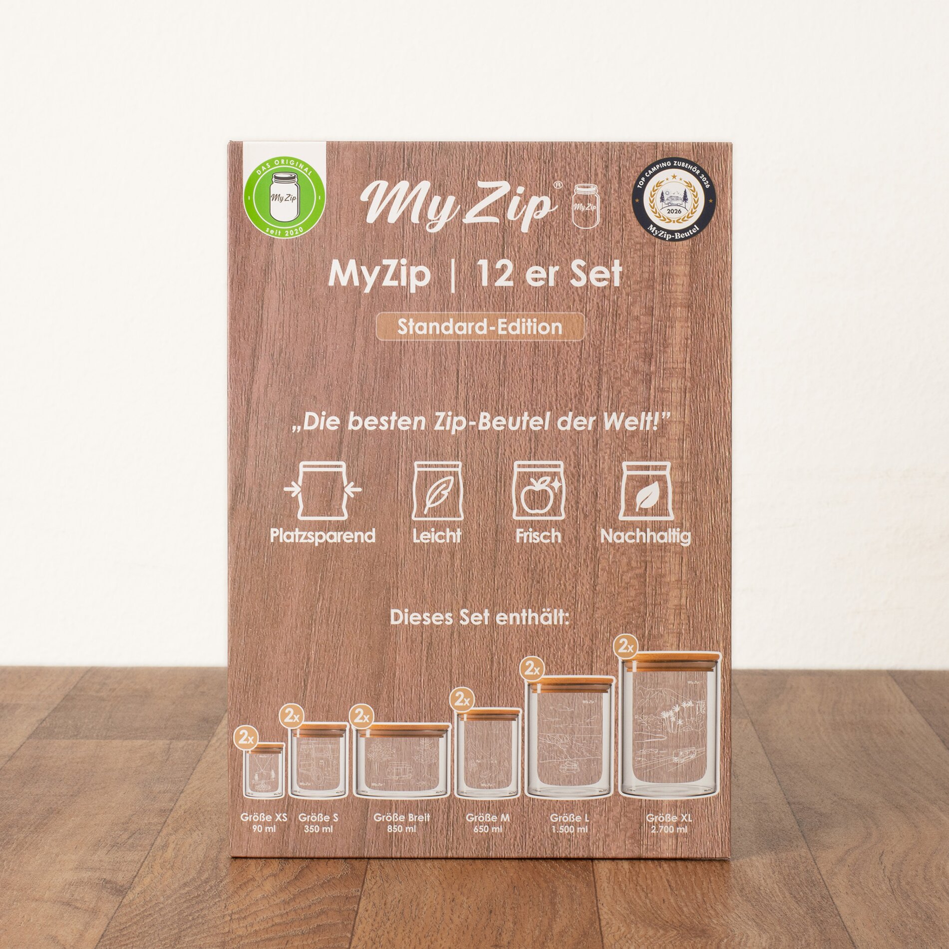 MyZip Torby do przechowywania Camping, zestaw 12 sztuk
