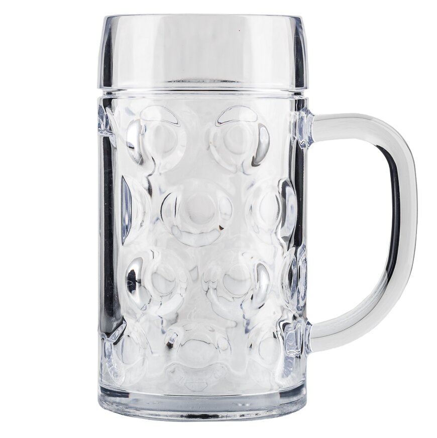 Waca Szklanki kempingowe Premium PC/SAN – doskonale przezroczyste, dzbanek na piwo, 500 ml