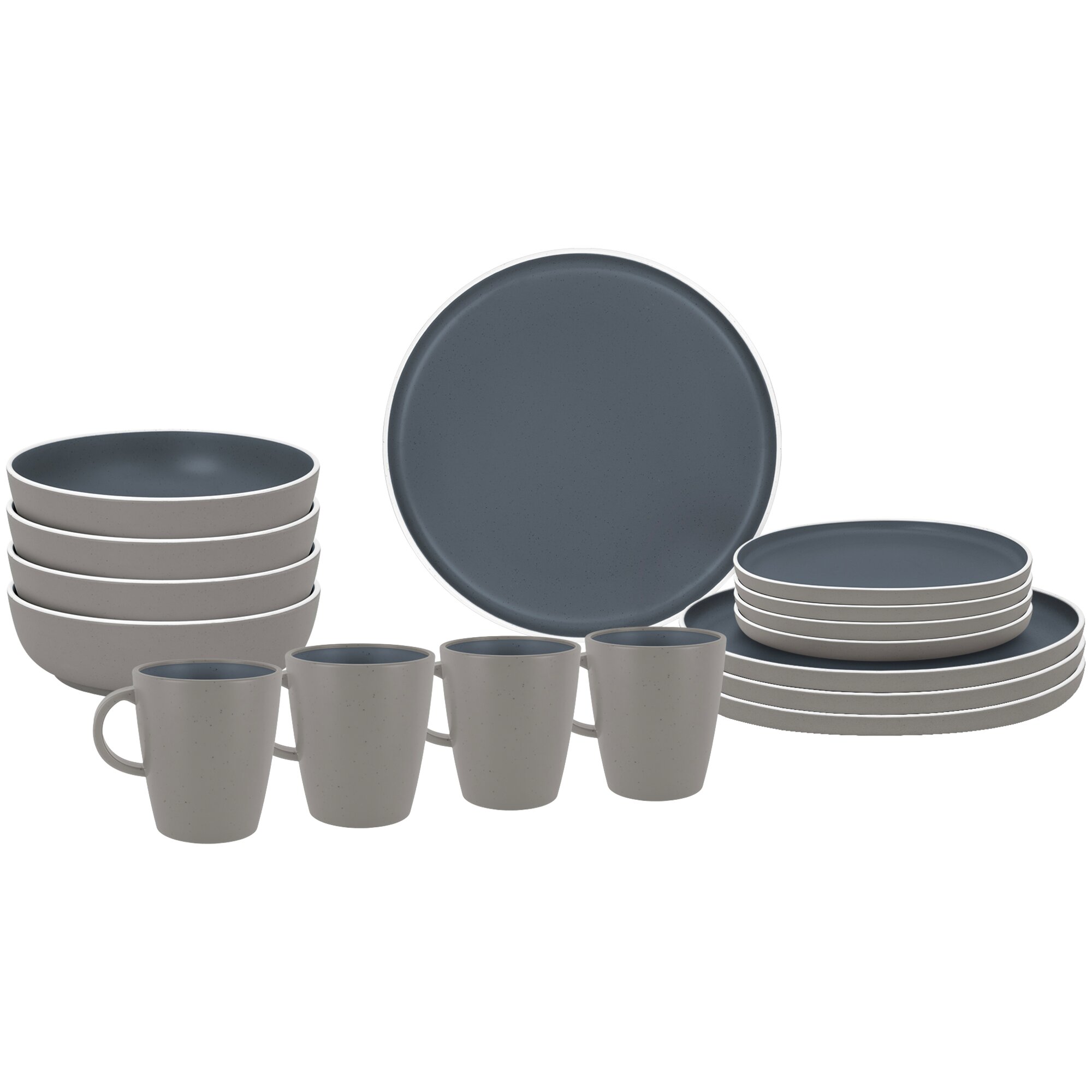 Brunner Zestaw zastawy stołowej Lunchbox Trilogy Dark, 16 szt.