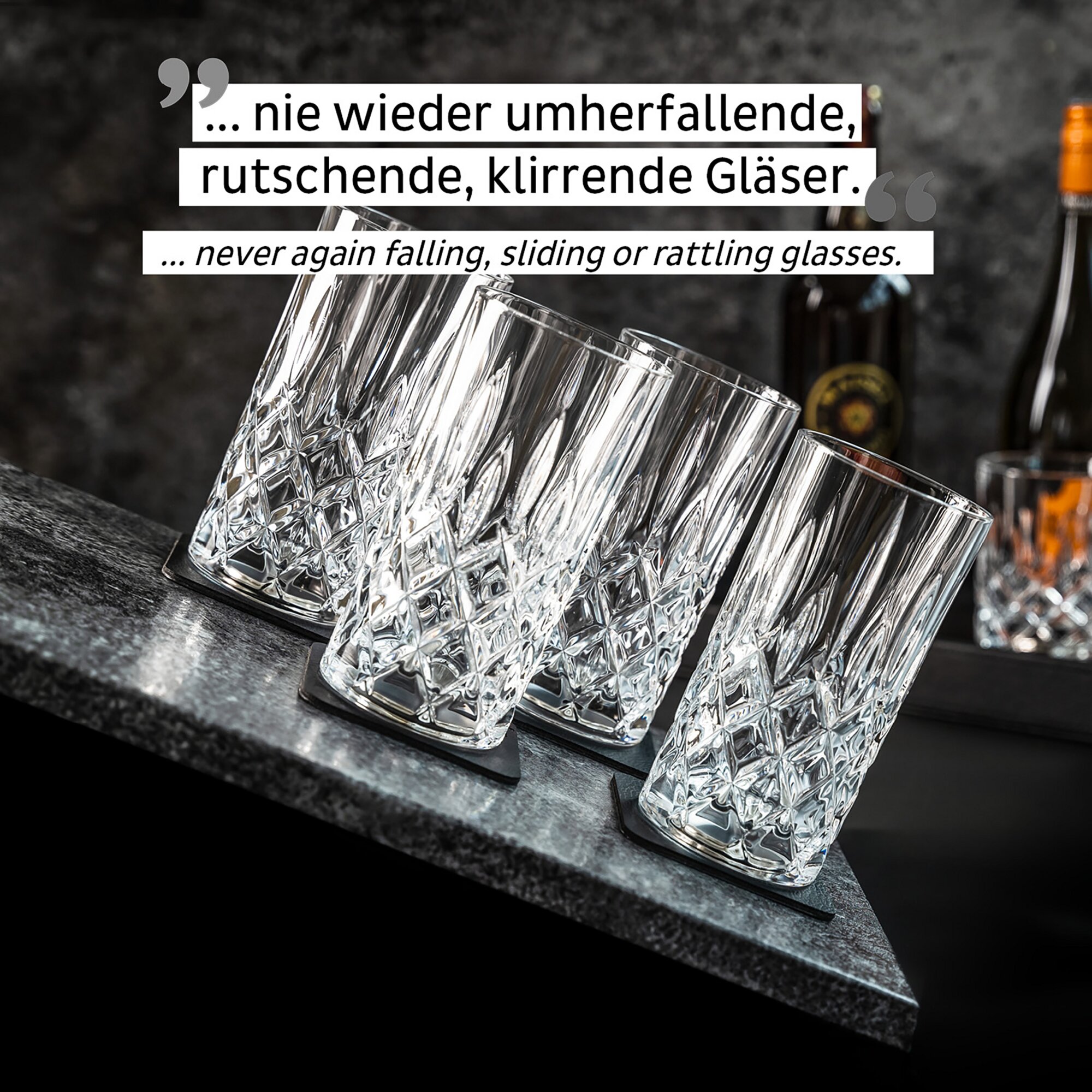 silwy Magnetyczne kieliszki kryształowe, zestaw do drinków