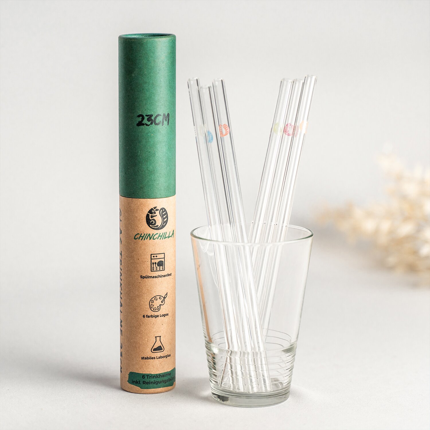 Chinchilla Szklane słomki, L