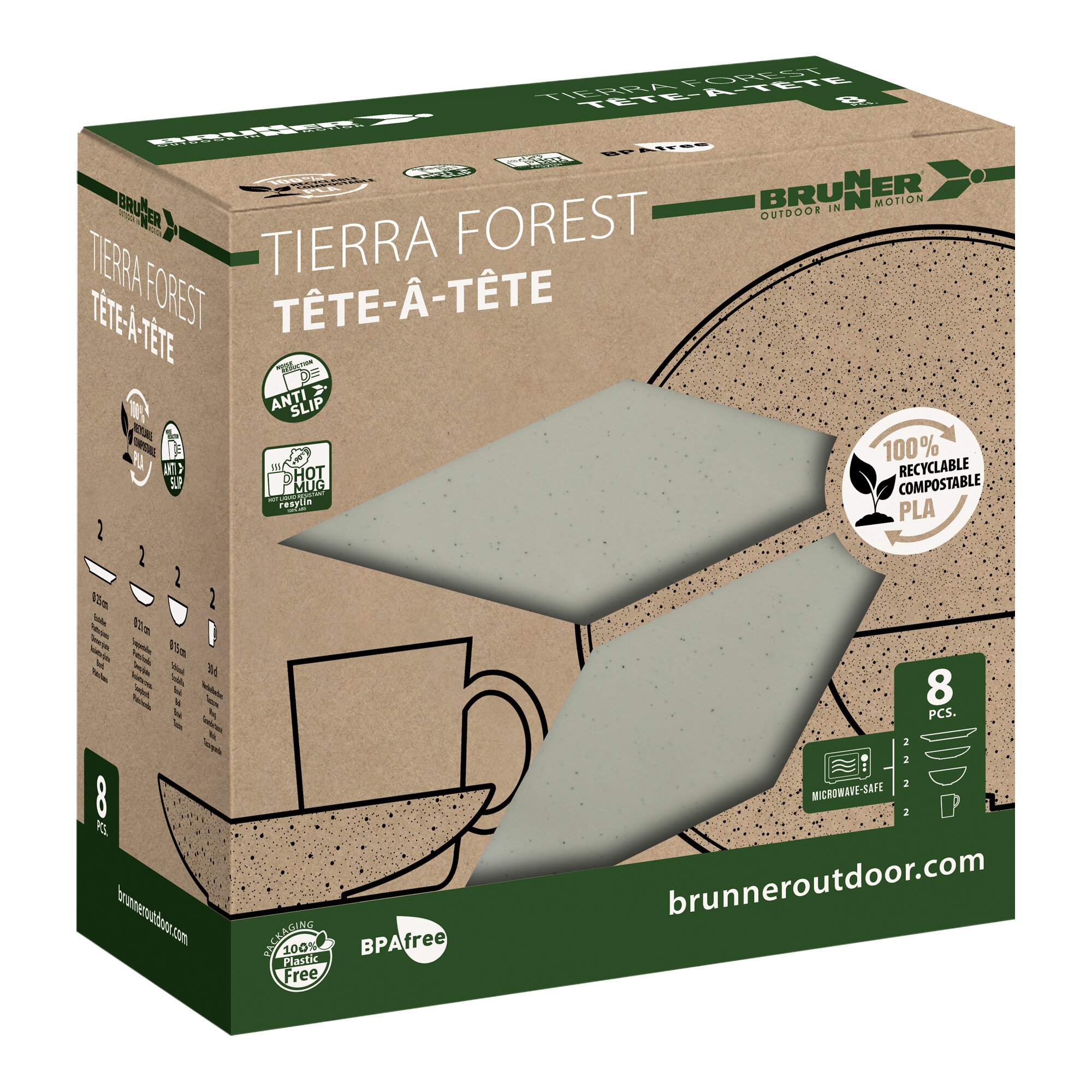 Brunner Zestaw zastawy stołowej Tête-à-Tête Tierra, Forest
