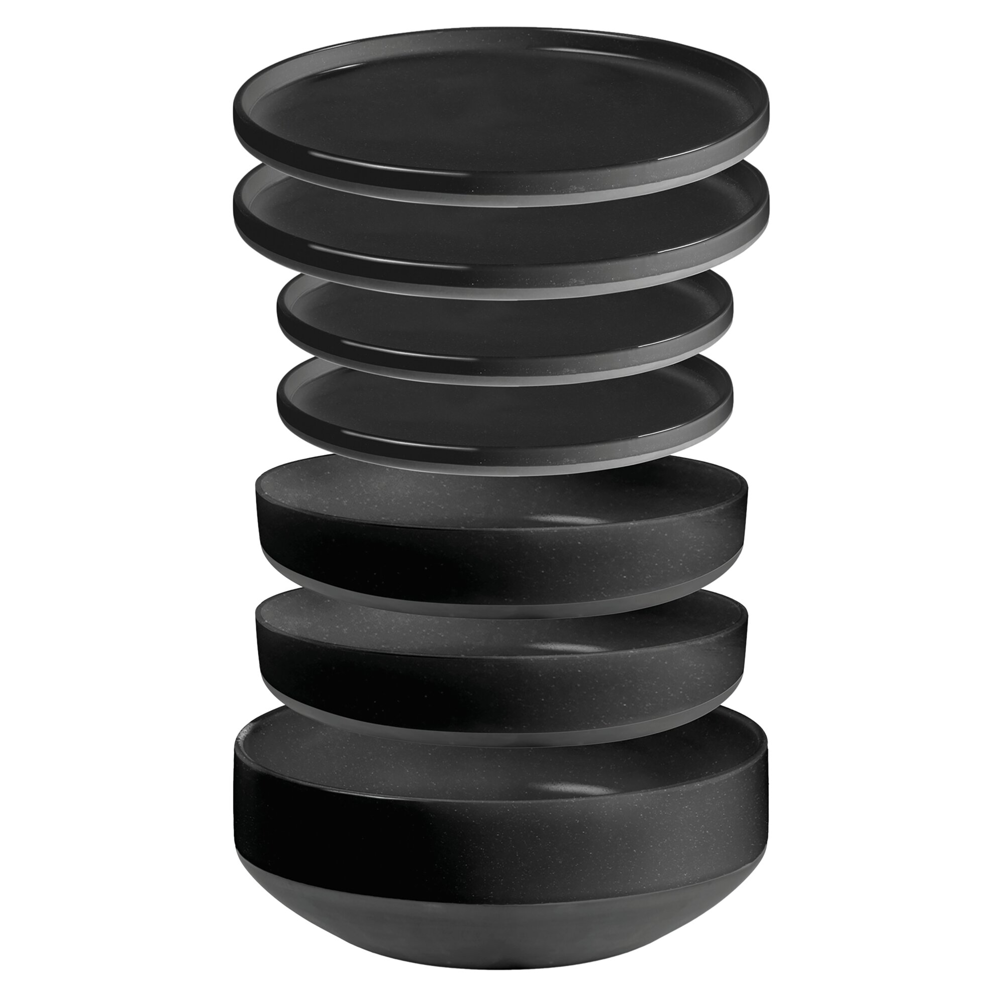 Brunner Zestaw zastawy stołowej 6 w 1 Odette, czarny