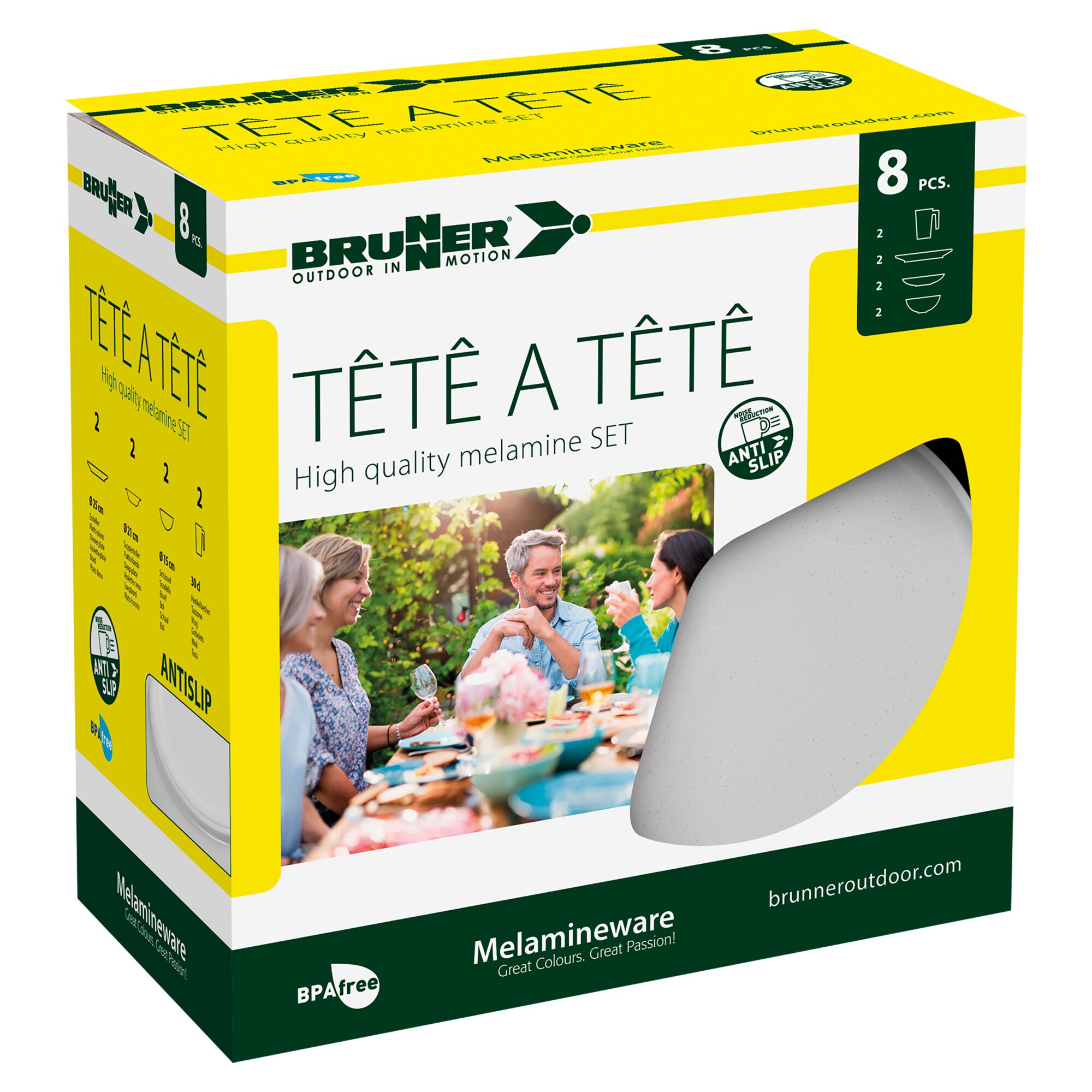 Brunner Zestaw zastawy stołowej Tête-à-Tête Dolomit, biały