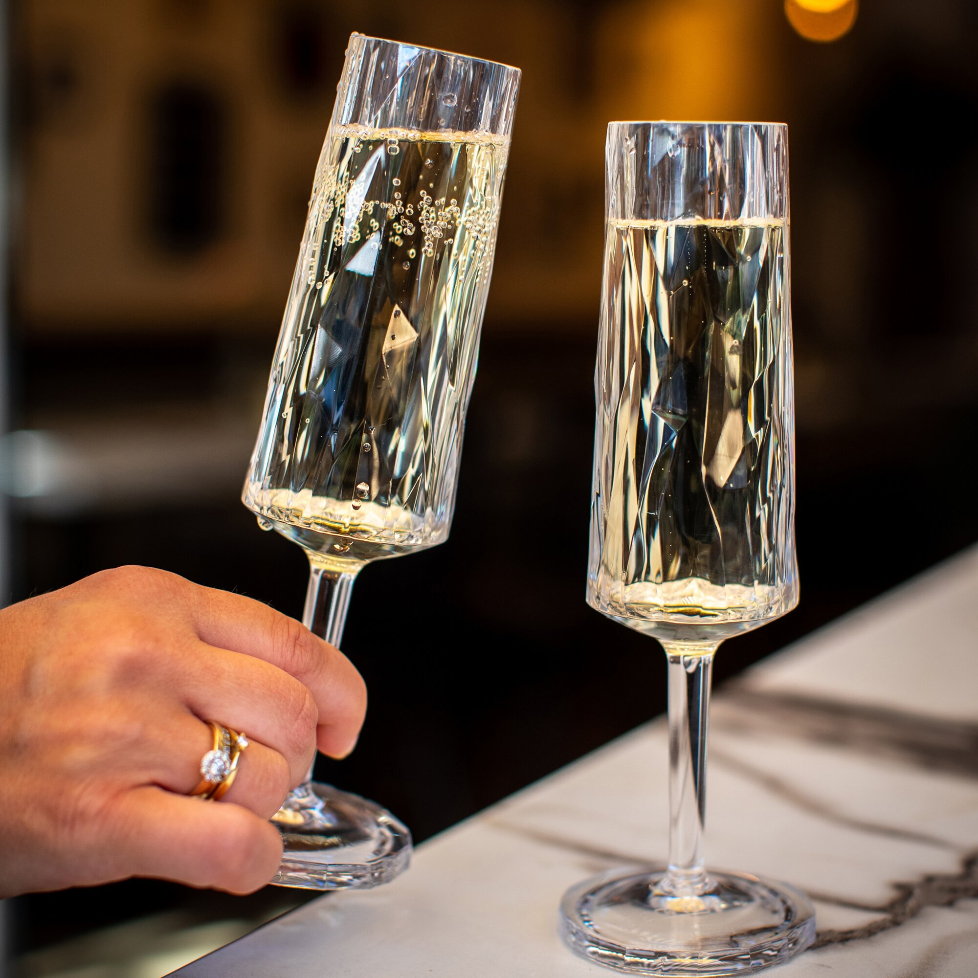 koziol Kieliszki do picia Super Glass CLUB, kieliszek do szampana