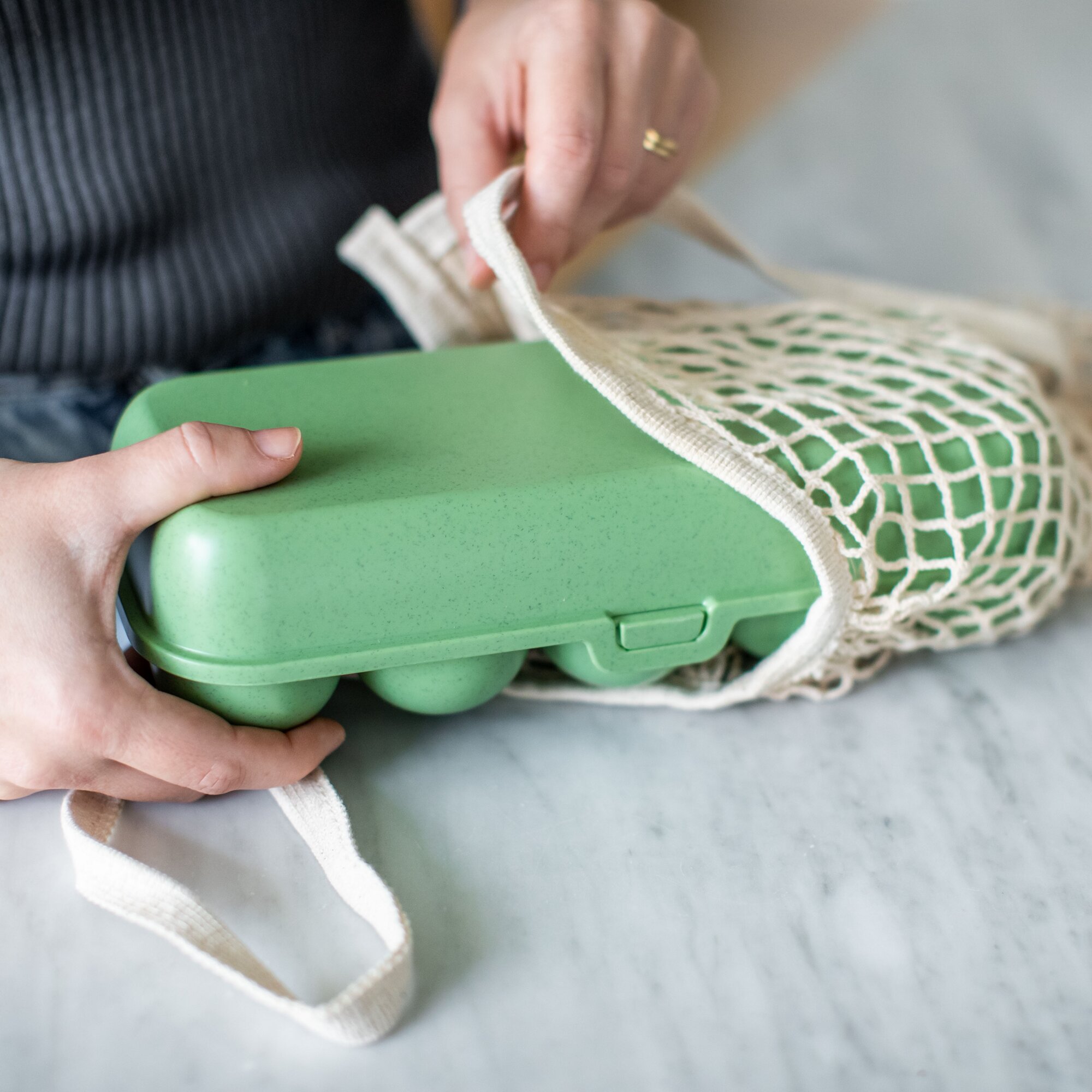 koziol Pudełko na jajka JAJA NA WYNOS, zielone