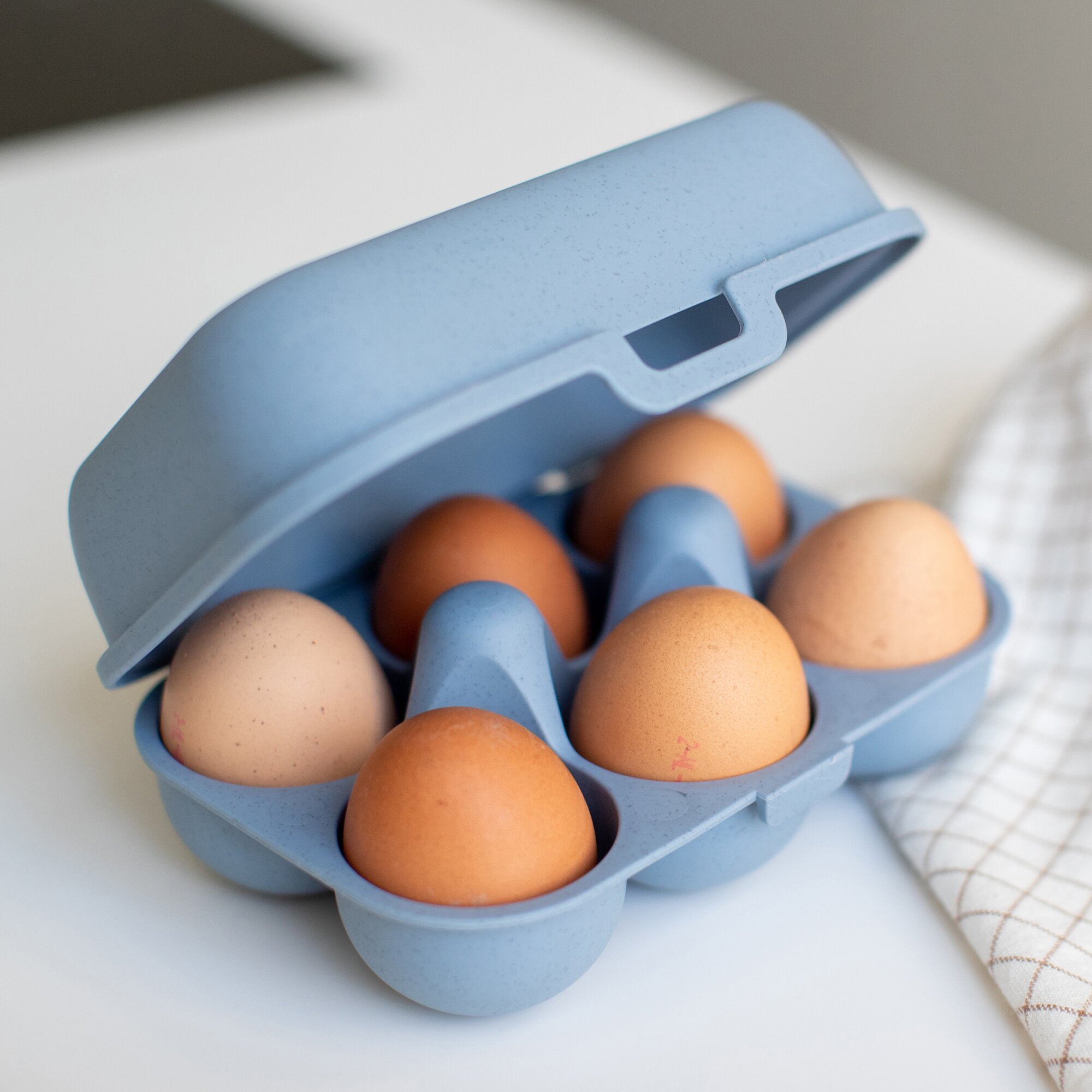 koziol Pudełko na jajka mini JAJKA TO GO, niebieskie
