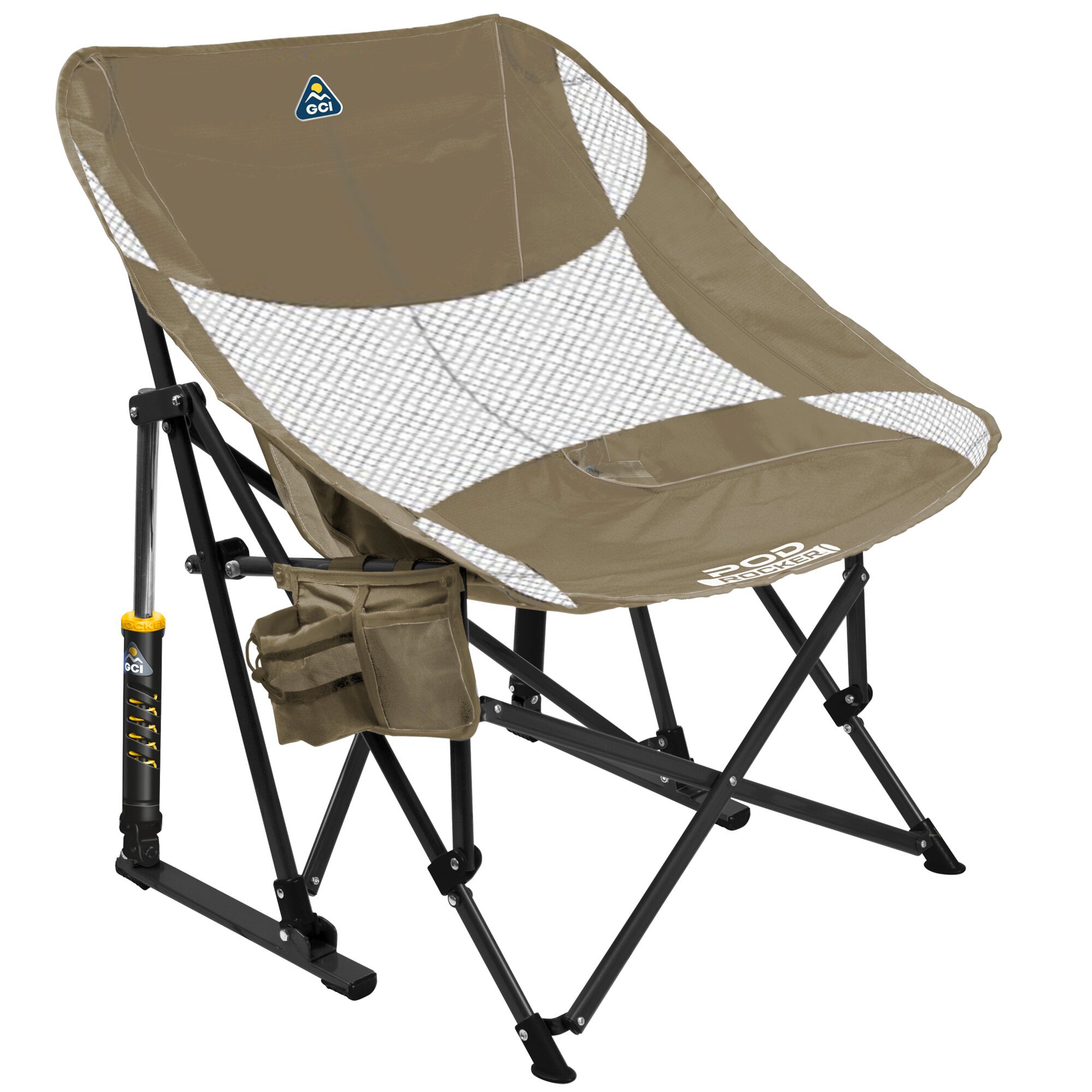 GCI Outdoor Kempingowy fotel bujany Pod Rocker Elite™, beżowy