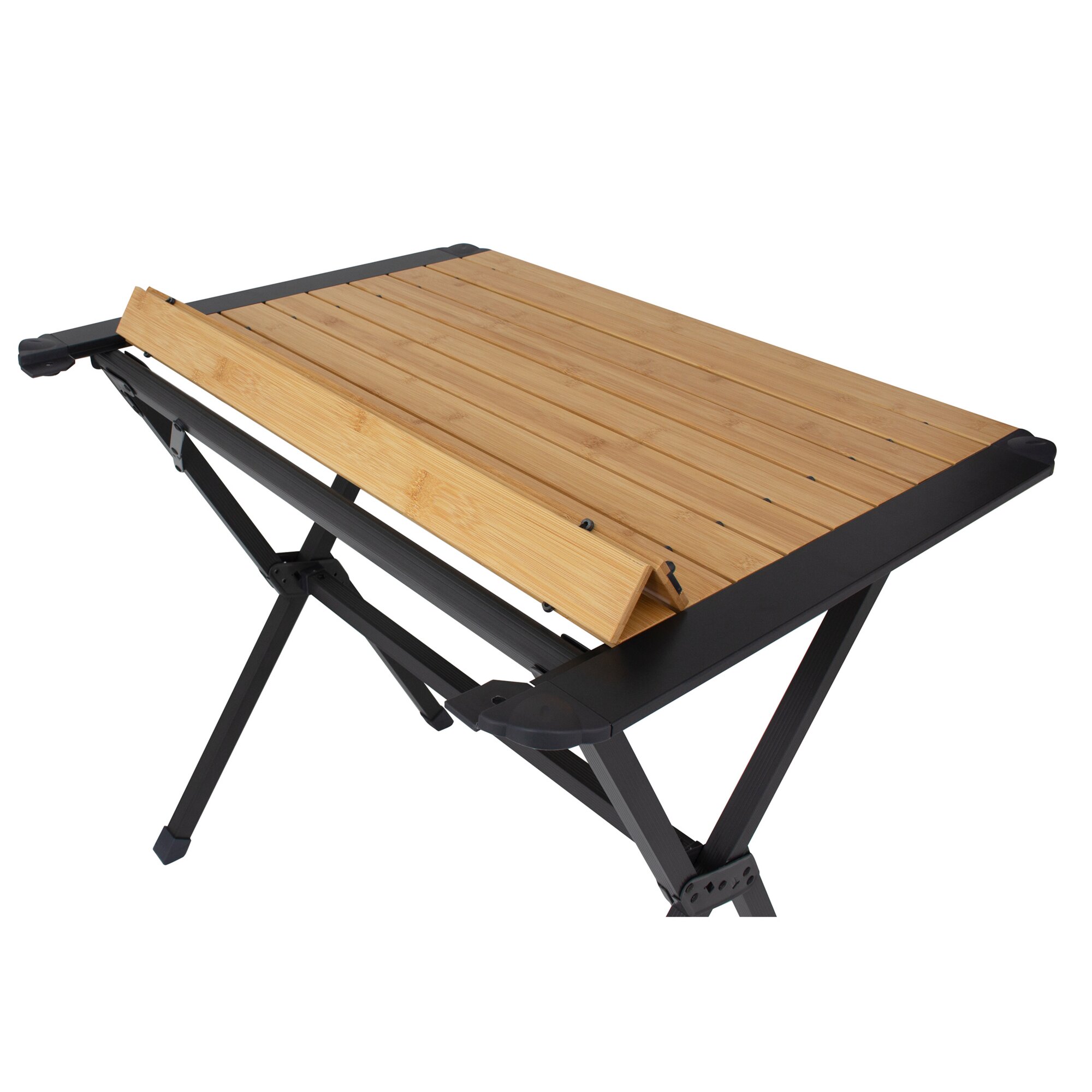EuroTrail Bambusowy składany stół kempingowy Chambery, 80 cm