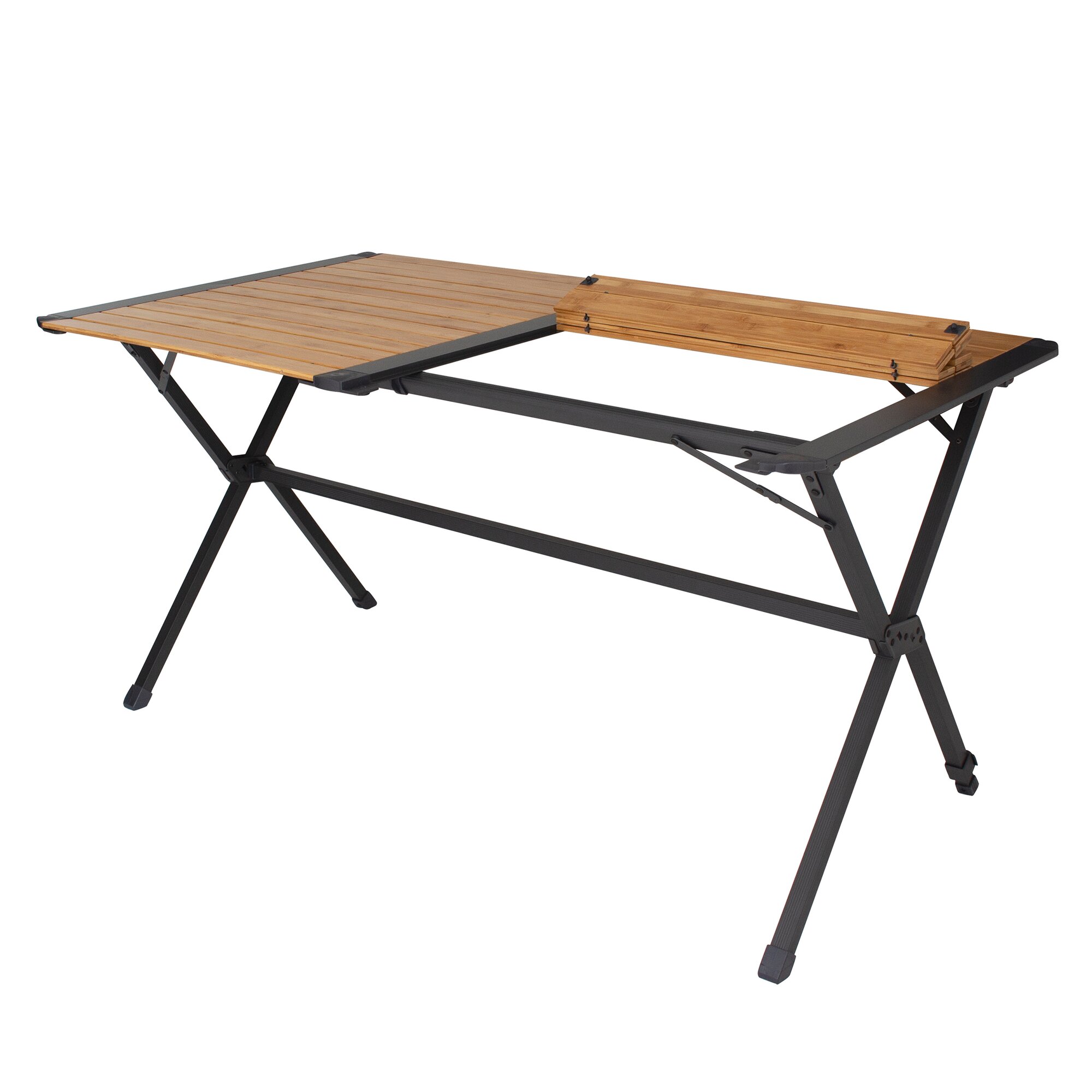 EuroTrail Bambusowy składany stół kempingowy Chambery, 140 cm