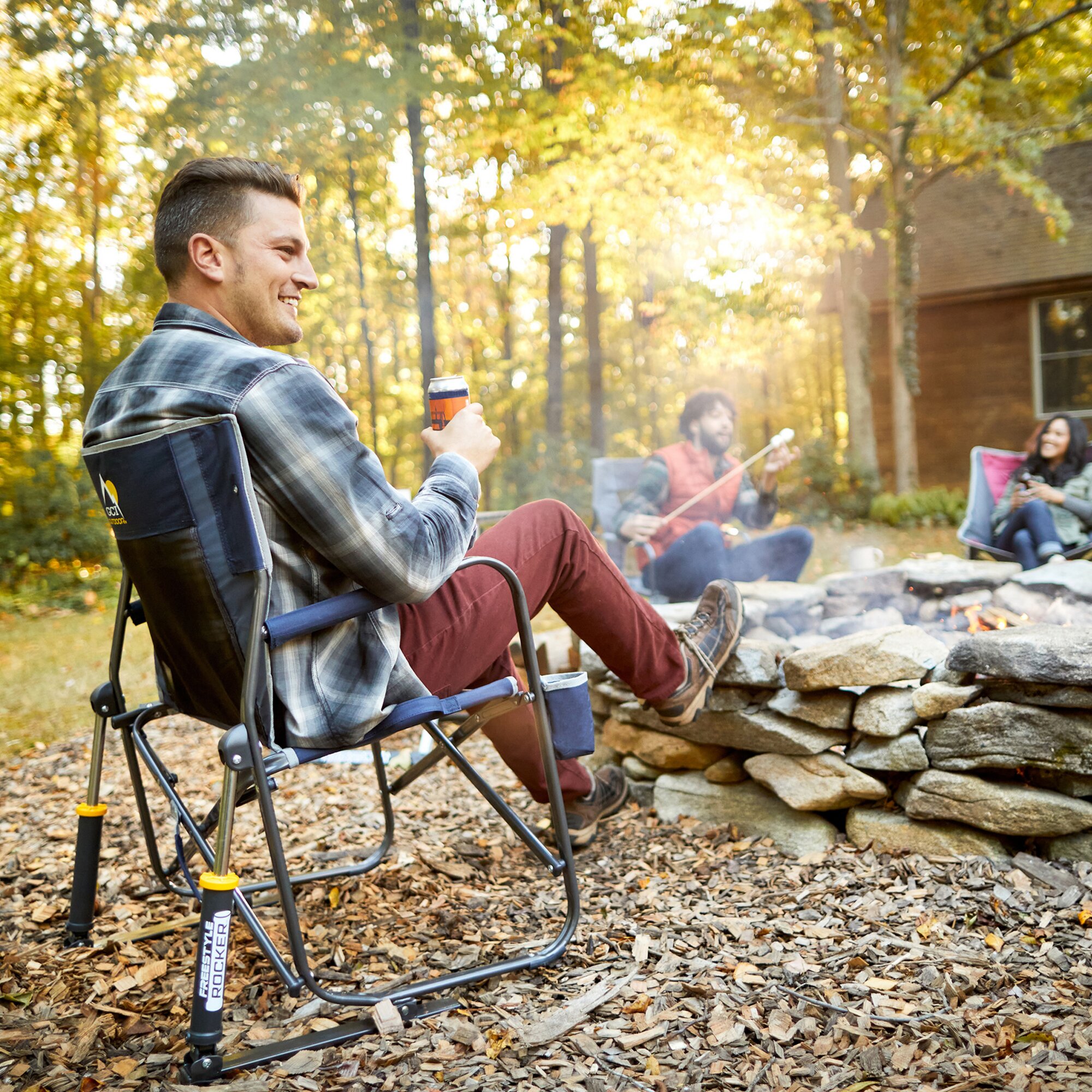 GCI Outdoor Fotel bujany Freestyle Rocker™ niebieski