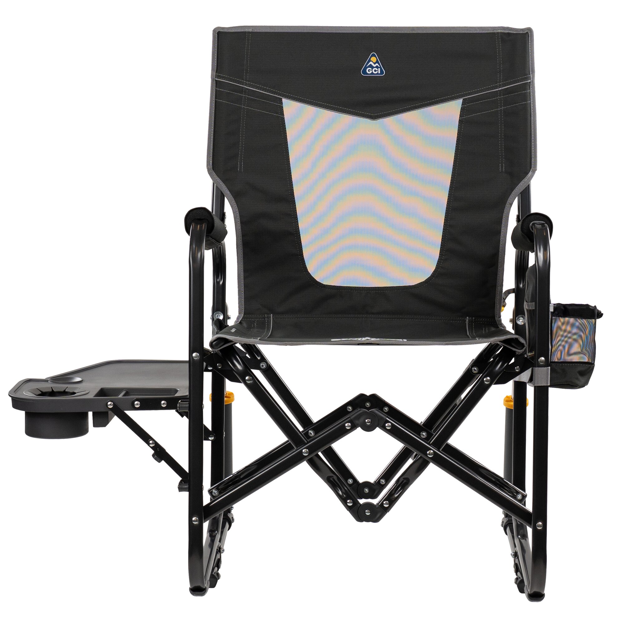 GCI Outdoor Fotel bujany Stowaway Rocker™ ze stołem, antracyt