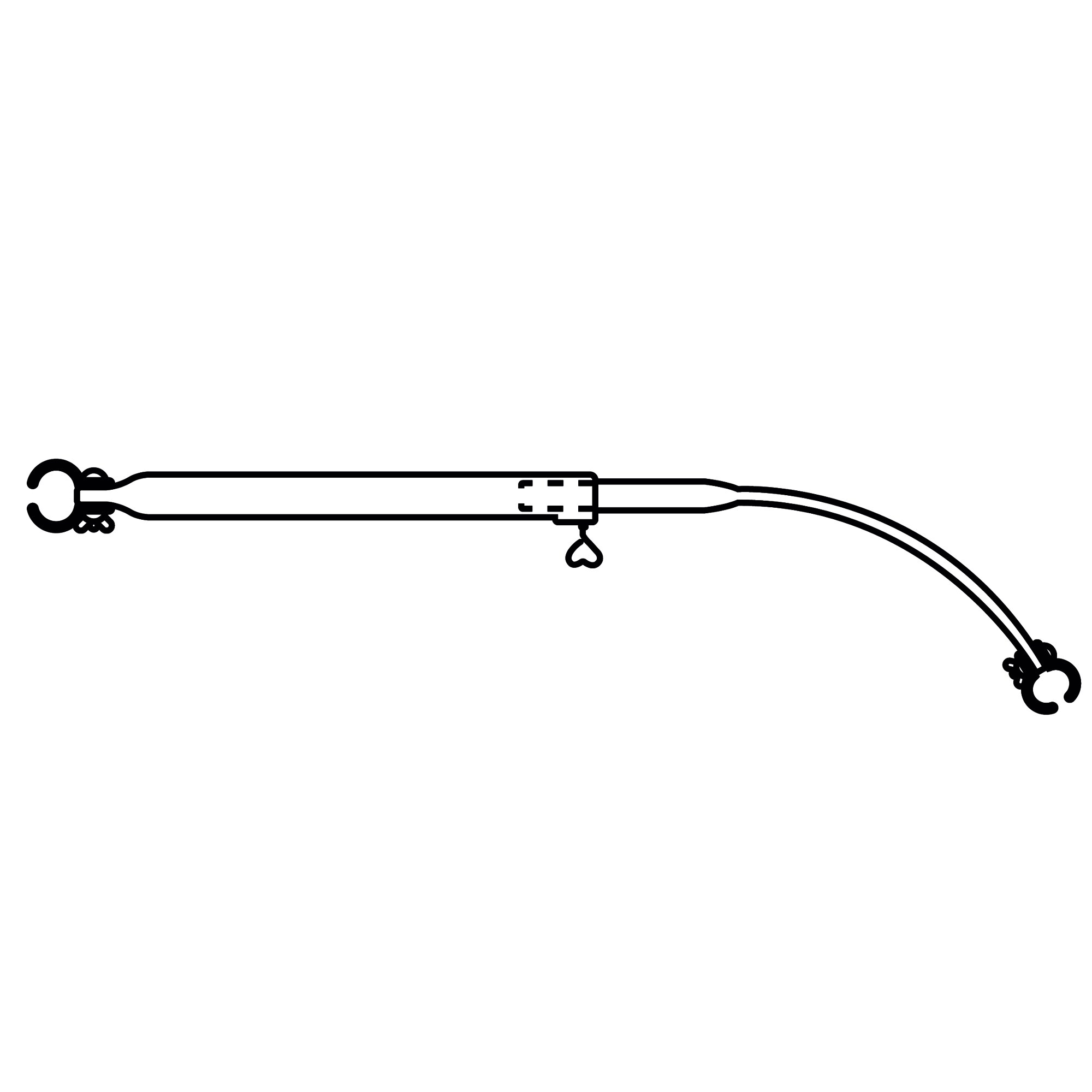 Piper Słup nośny dachu Stalowy, wygięty, 160 cm, 22 mm