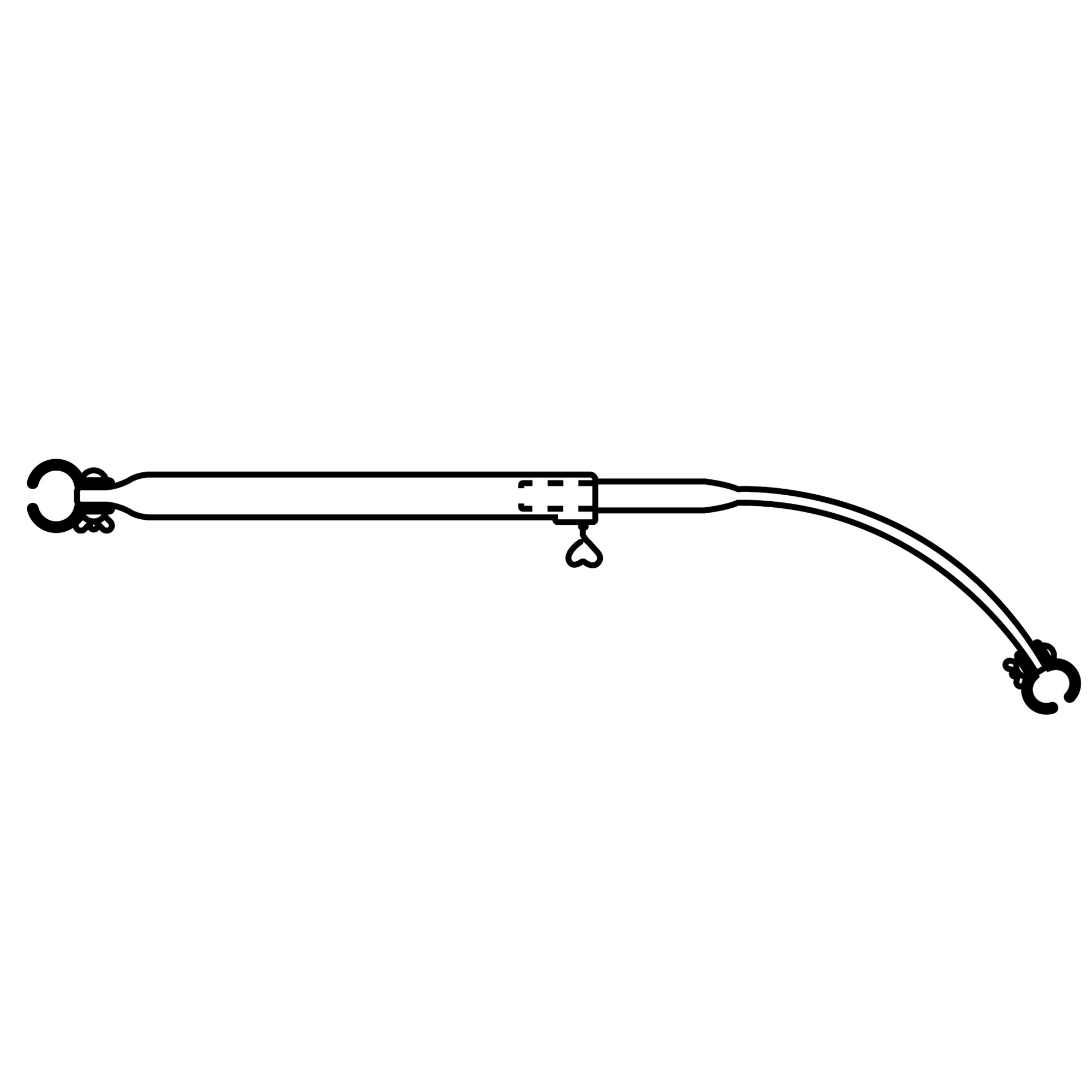 Piper Słup nośny dachu Stalowy, wygięty, 255 cm, 22 mm