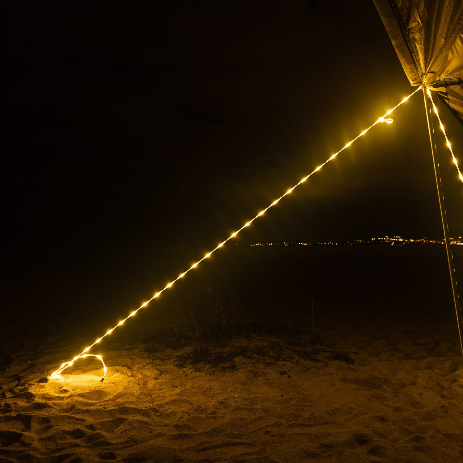 SUNNYSIDE Zestaw do napinania liny LED Ciepła biel