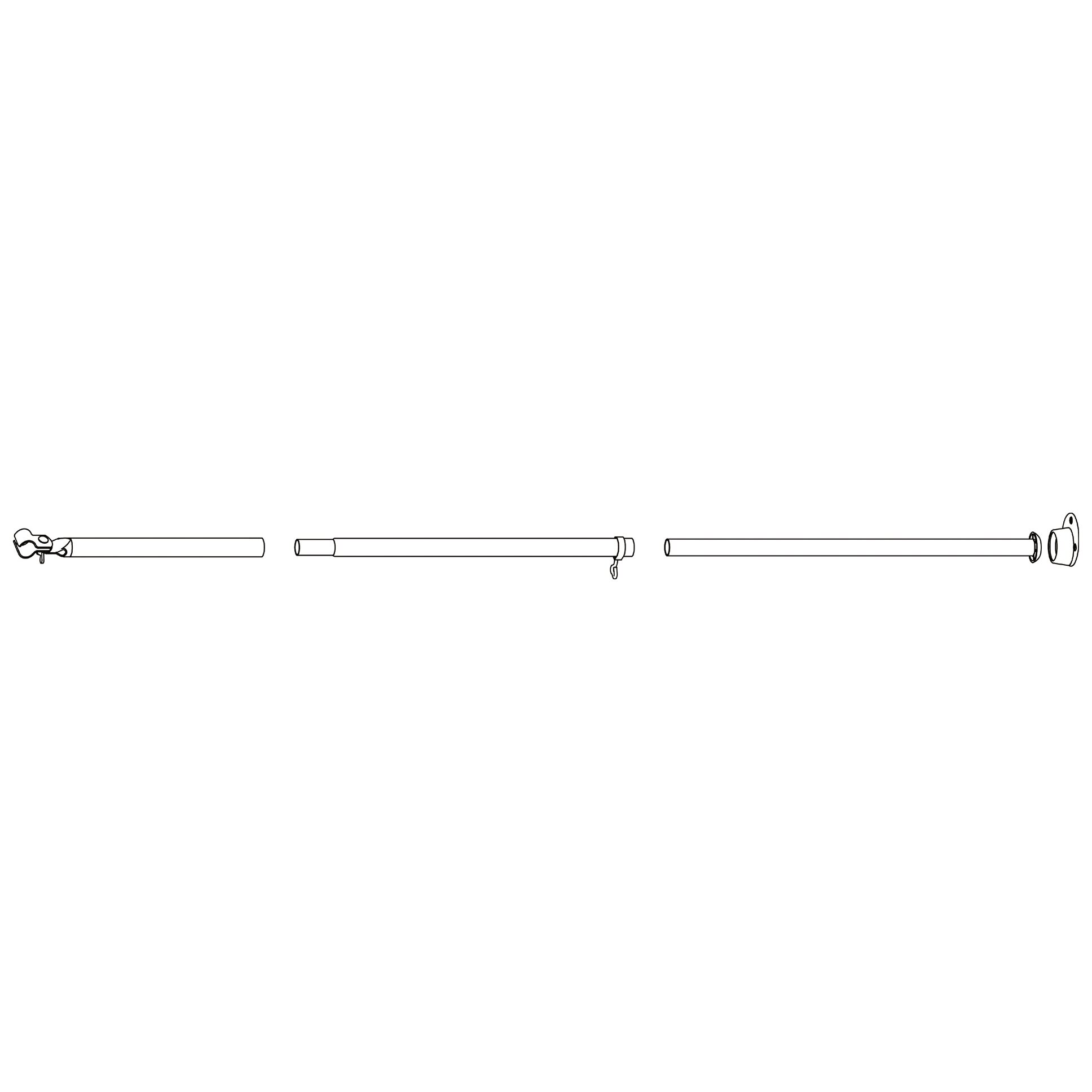 Piper Słup sztormowy z uchylną stopką, 260 cm, 180 cm, 32 mm