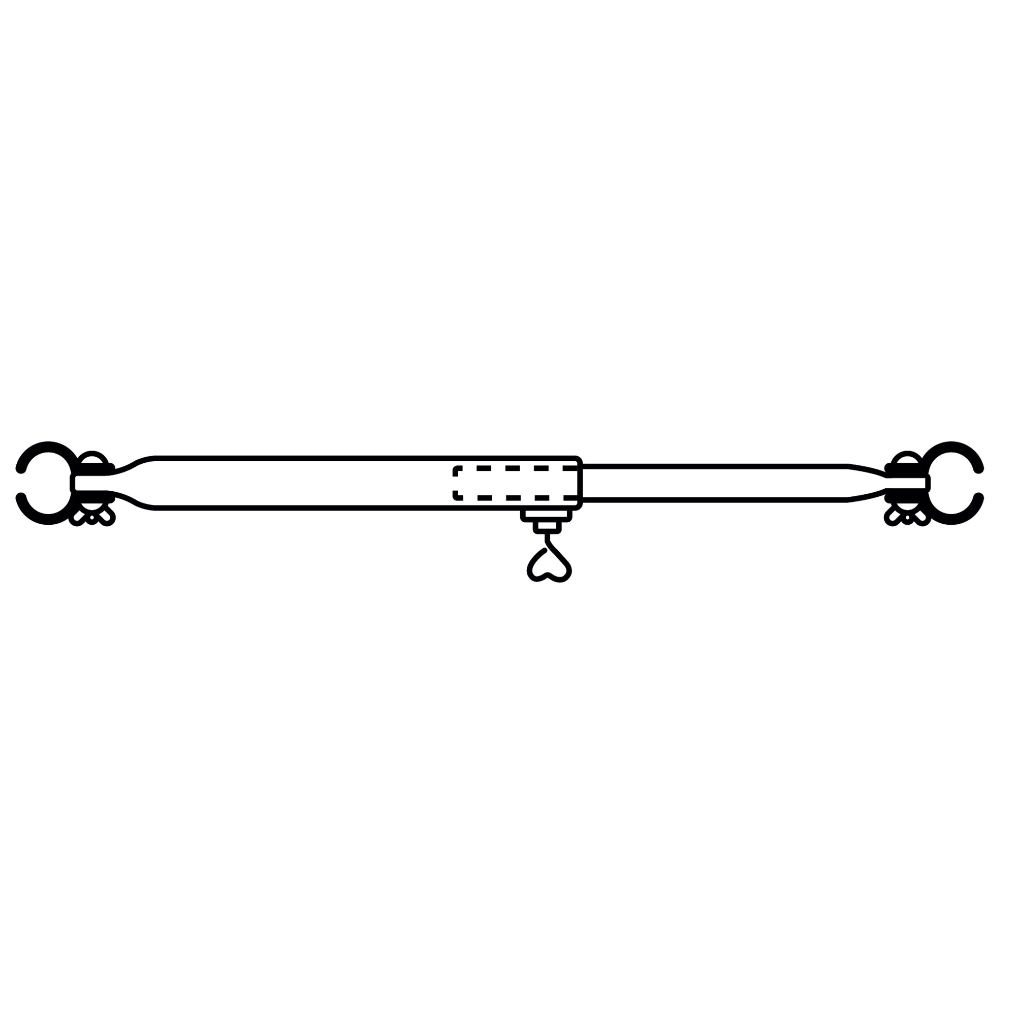 Piper Teleskopowy słupek podtrzymujący dach, stalowy, 205 cm, 22 mm