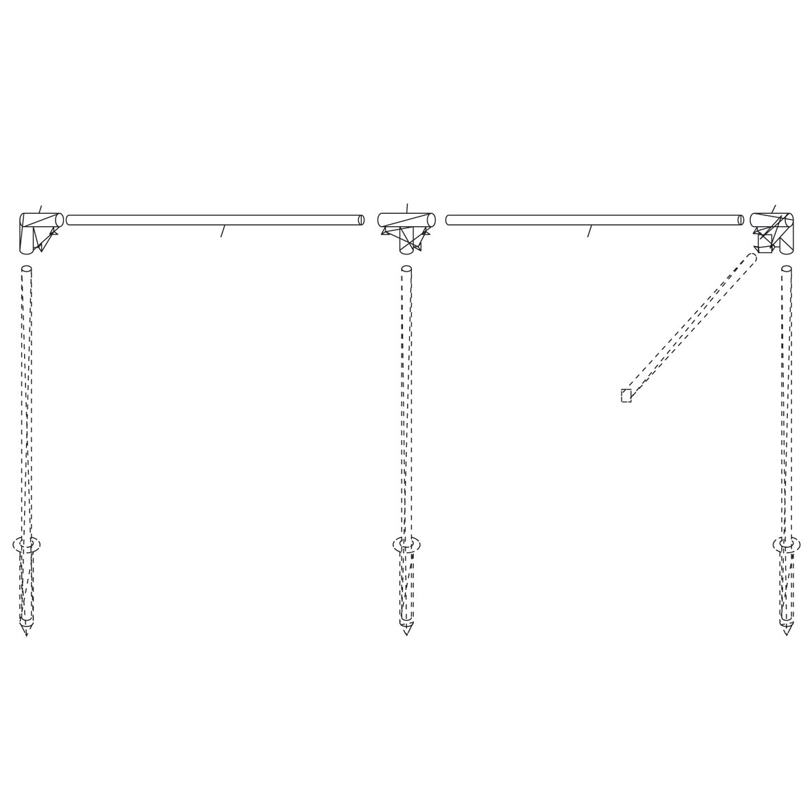 Piper Tyczka pośrednia do tyczek chroniących przed wiatrem