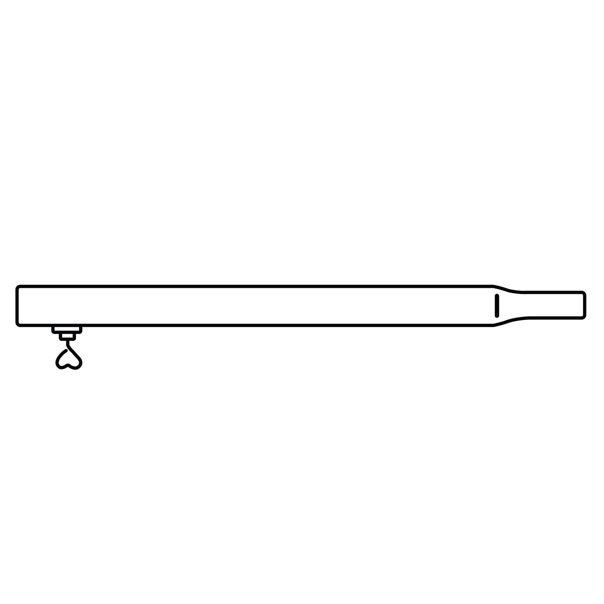 Piper Śruba oczkowa trójkątna przedłużająca do słupa, 100 cm, 25 mm