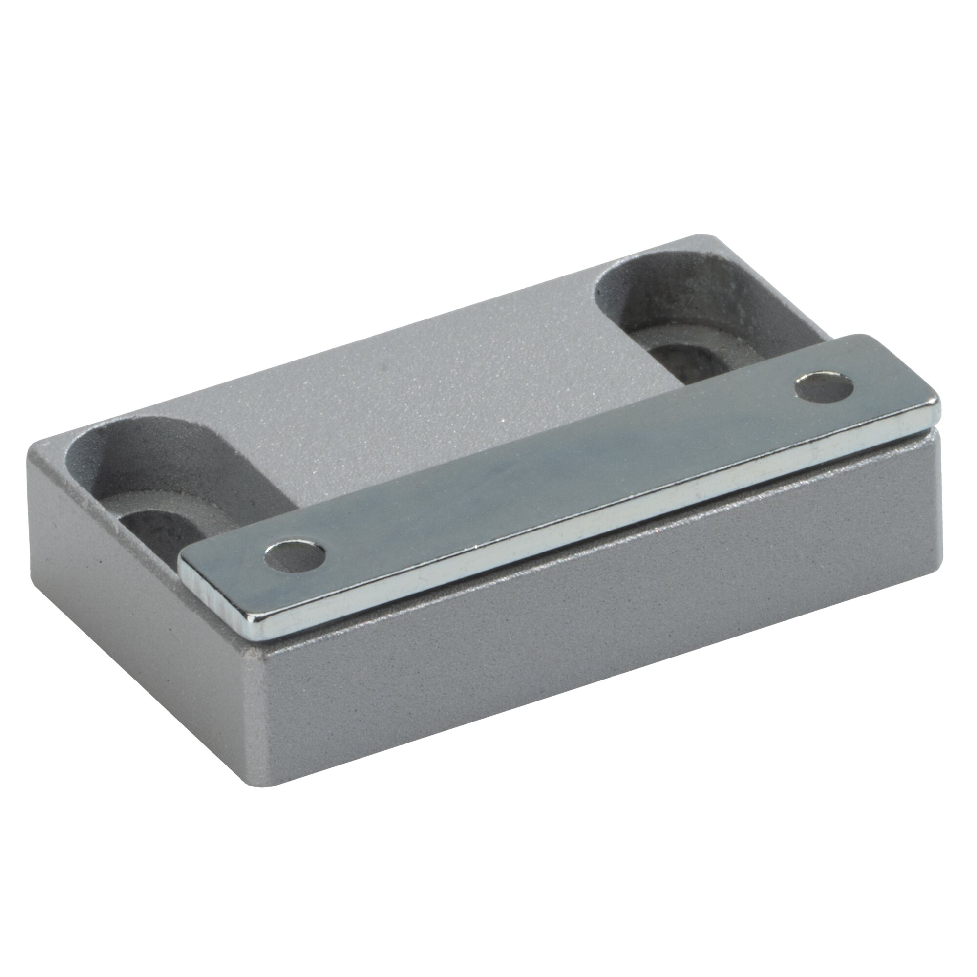 Brugger Magnetsysteme Przykręcana złączka magnetyczna, czołowa z podłużnym otworem