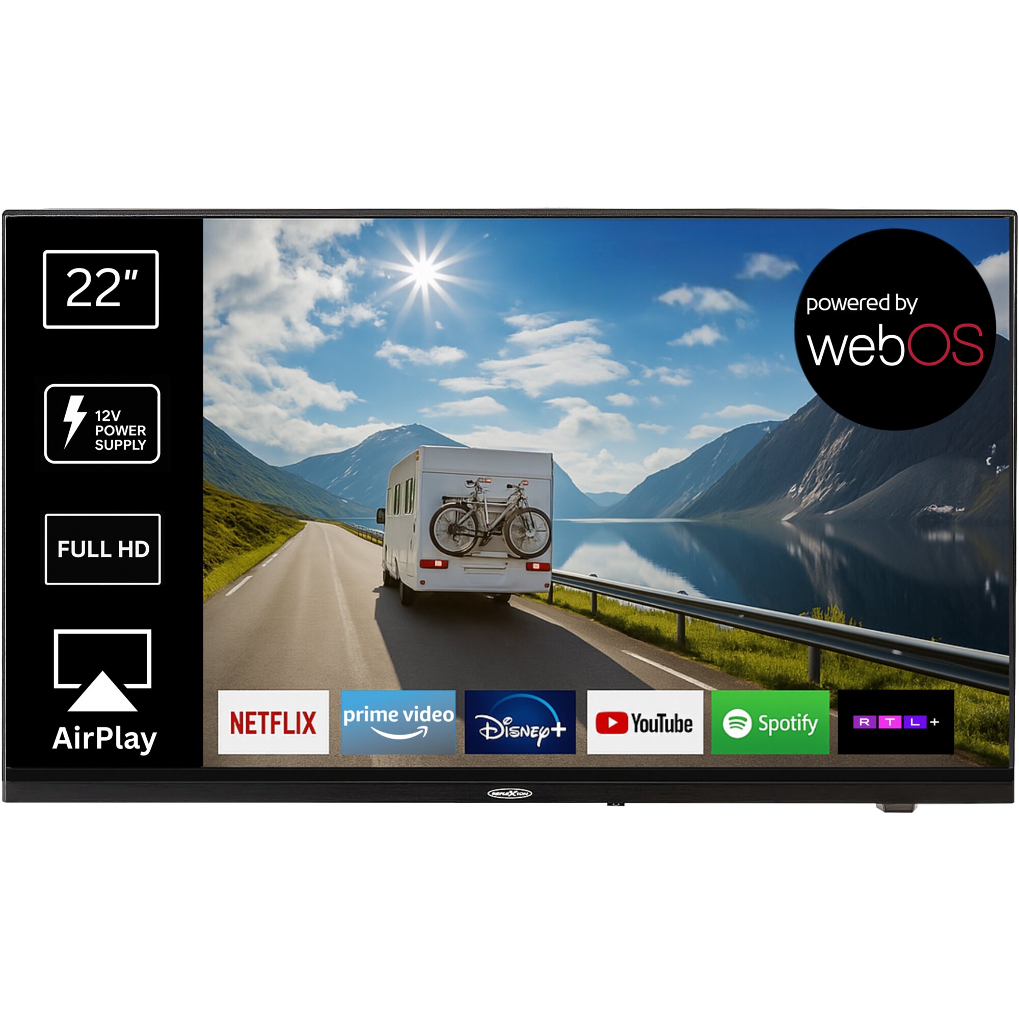 Reflexion Telewizor Reflexion LDDXiBT, Czarny, 22" (55 cm)