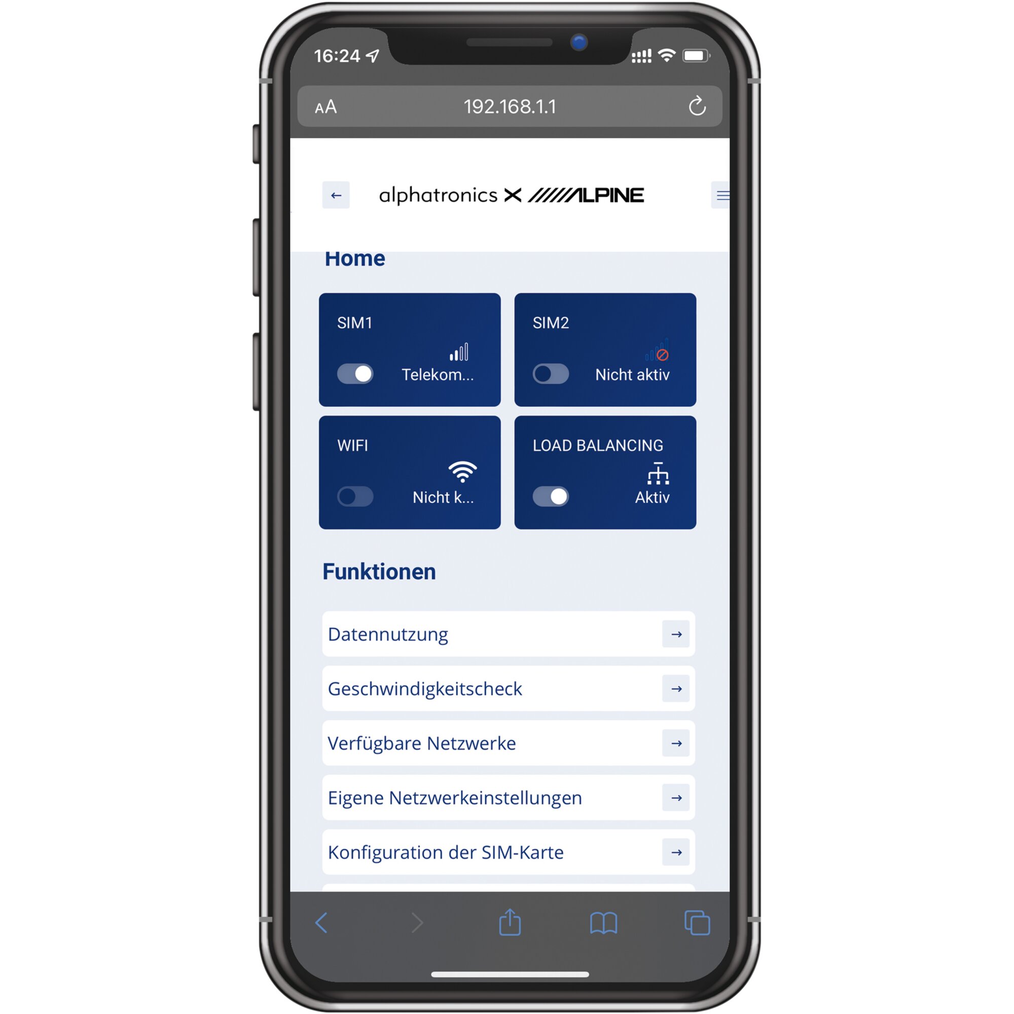 alphatronics Router Ustaw strumień alphatronics