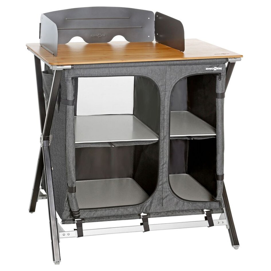 Brunner Wielofunkcyjne szafki kempingowe Mercury Cross Square, szare, Cross Cooker HWT SQ