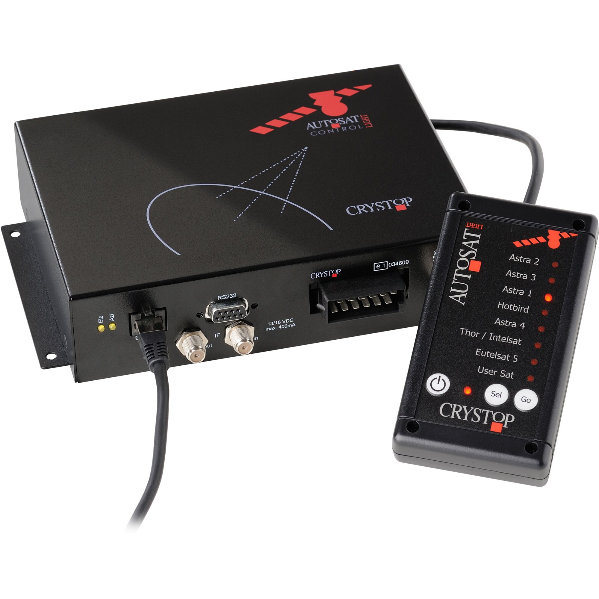 Crystop System satelitarny AutoSat Light S Cyfrowy, biały, podwójny
