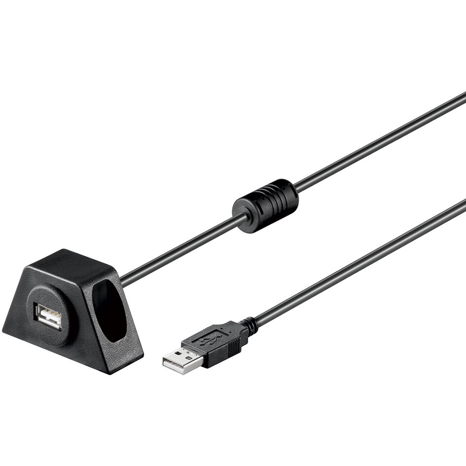 Caratec Przedłużacz USB 2 M z gniazdem instalacyjnym