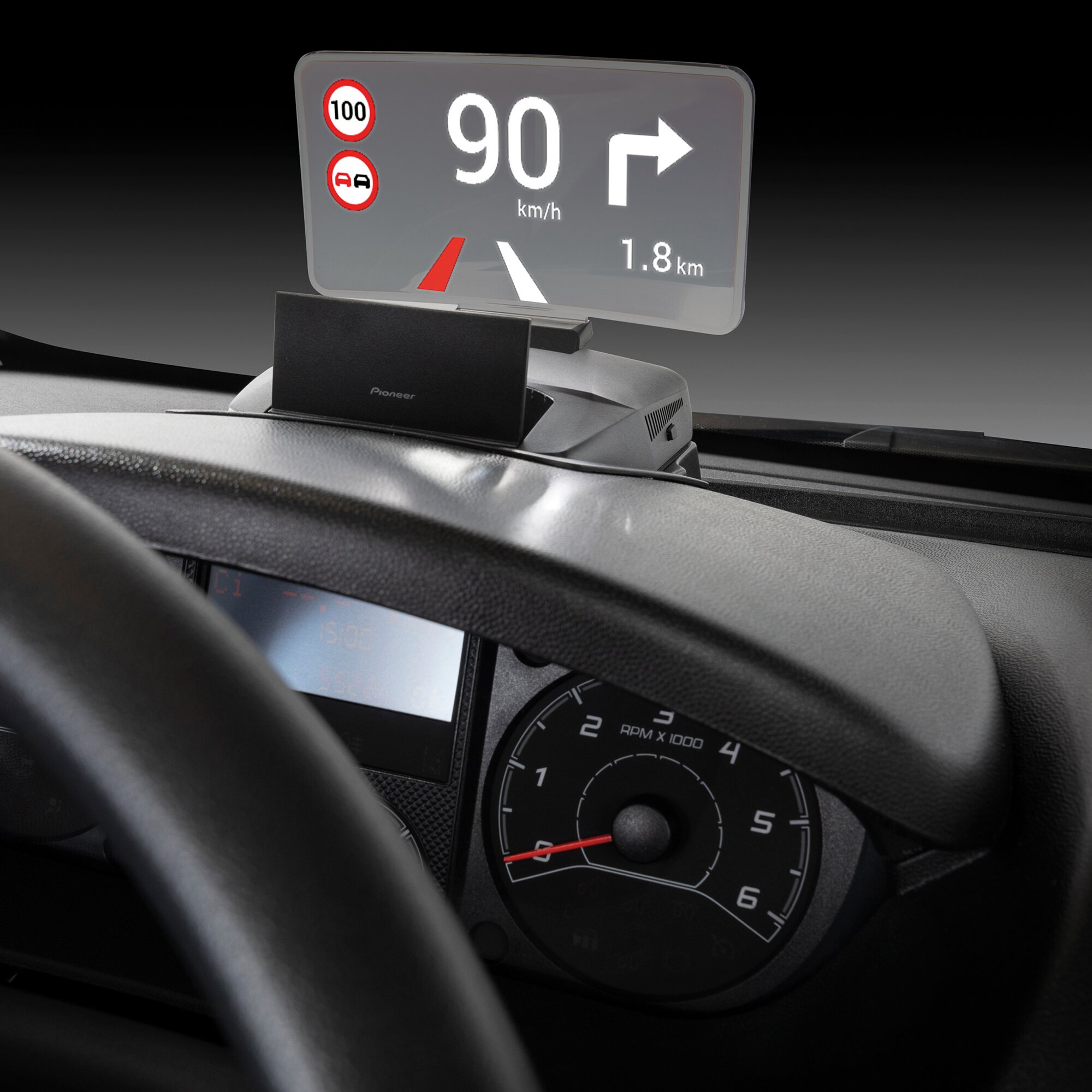 Pioneer Wyświetlacz Head-Up dla Pioneer AVIC-Z1000DAB-C dla Fiata Ducato, 2014/04