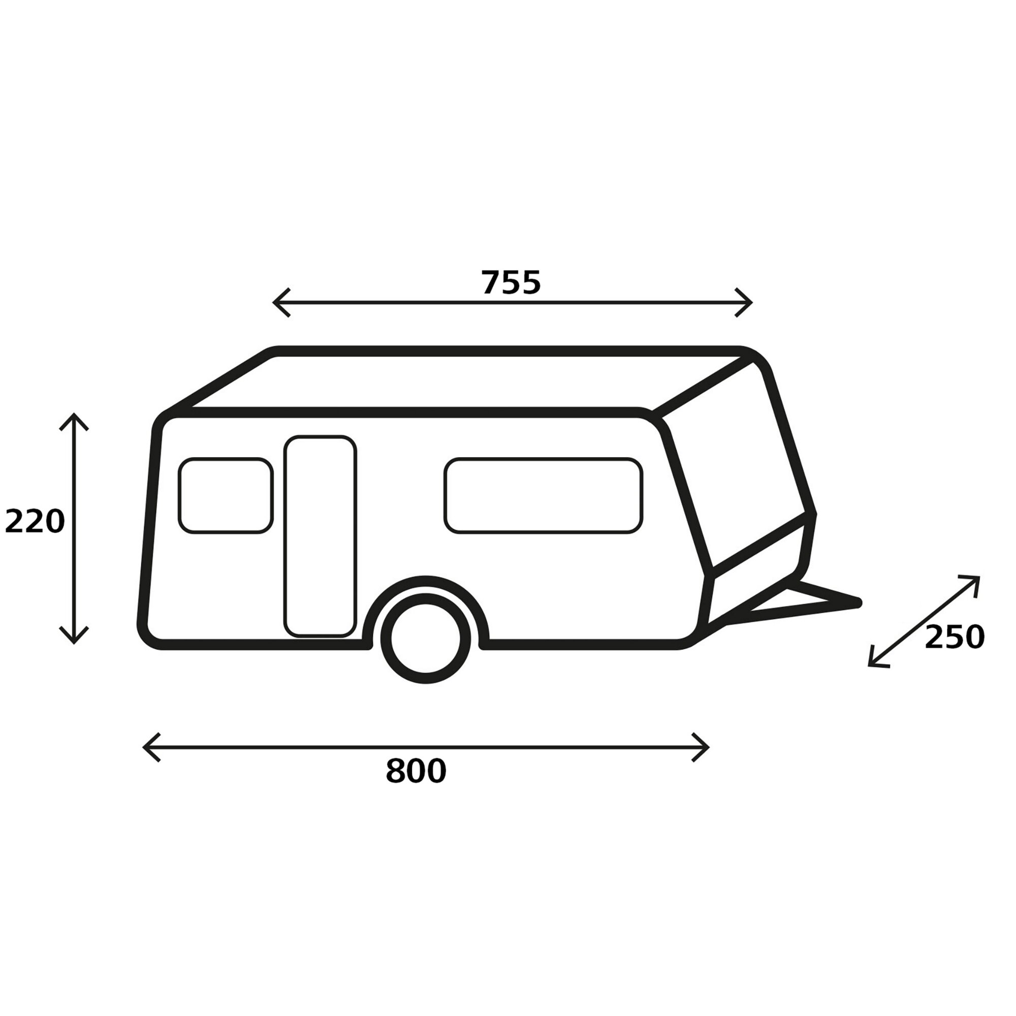 Brunner Caravan Protective Cover Design 12M, 800 cm, 750 cm