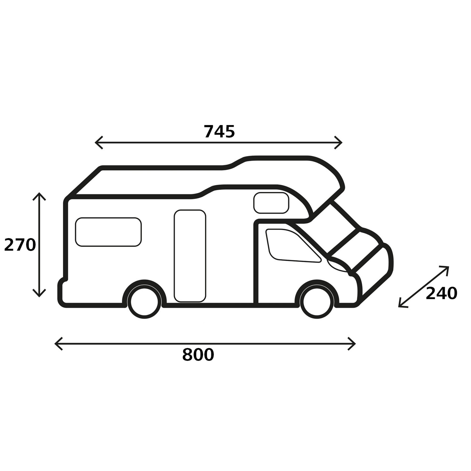 Brunner Motorhome Protective Cover Design 12M, 800 cm, 750 cm