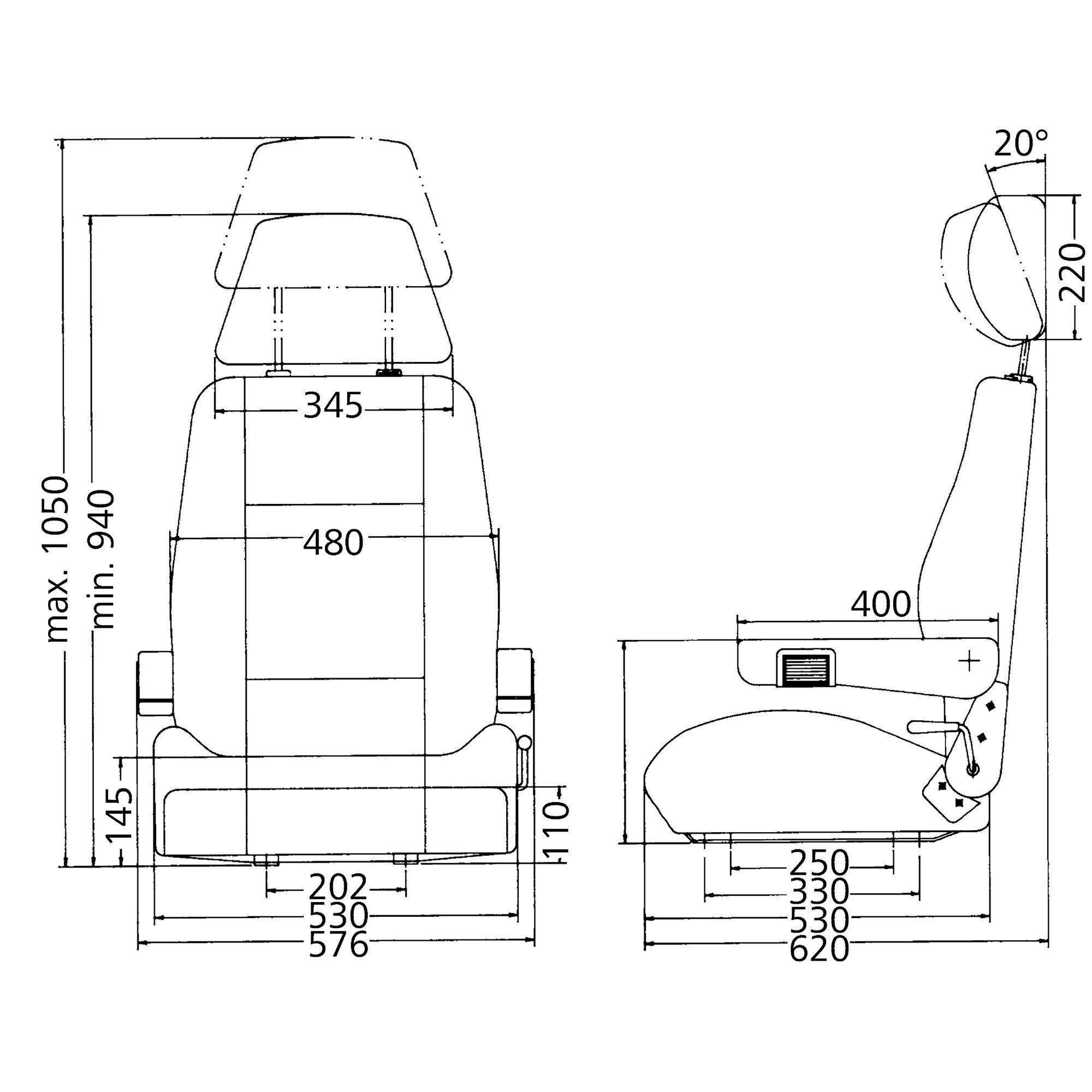 Sportscraft Fotel pilota Sportscraft, Tavoc szary, regulowane podparcie szyi