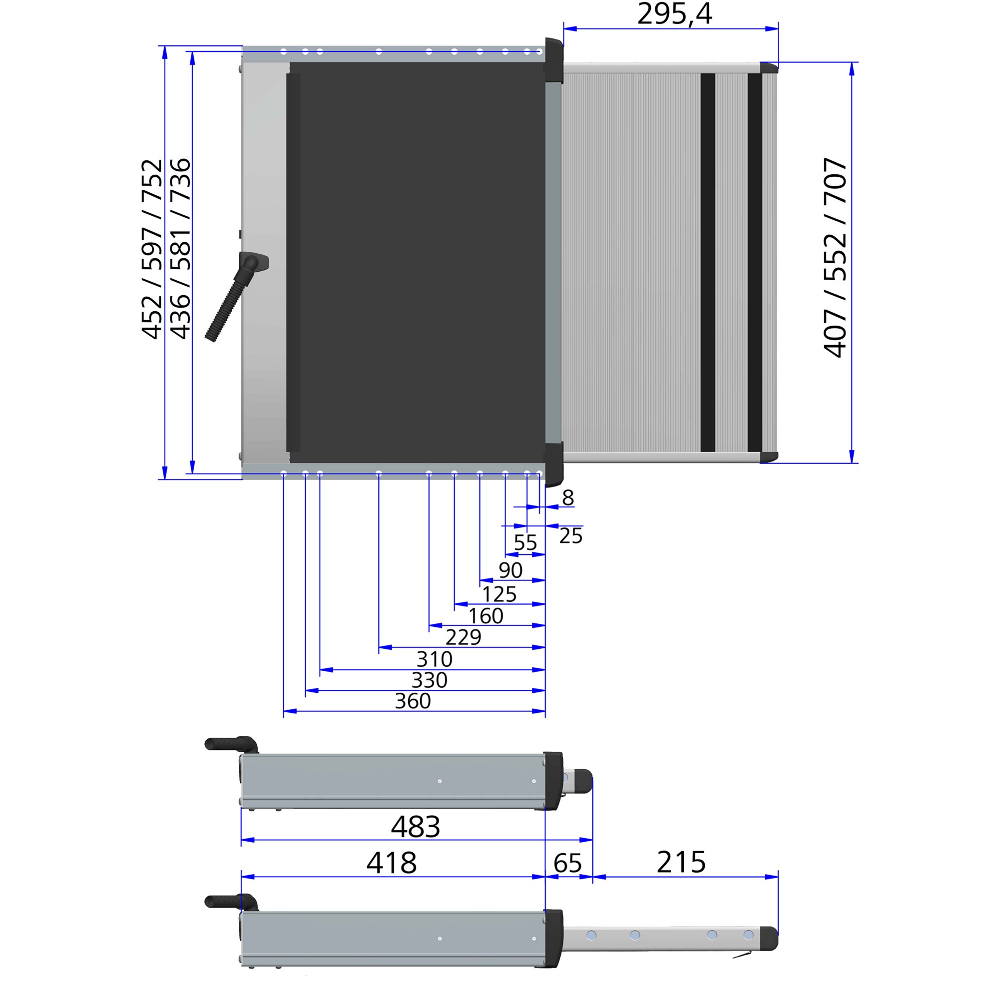 Thule Stopnie Thule Wysuwany stopień G2 12V, 407 mm
