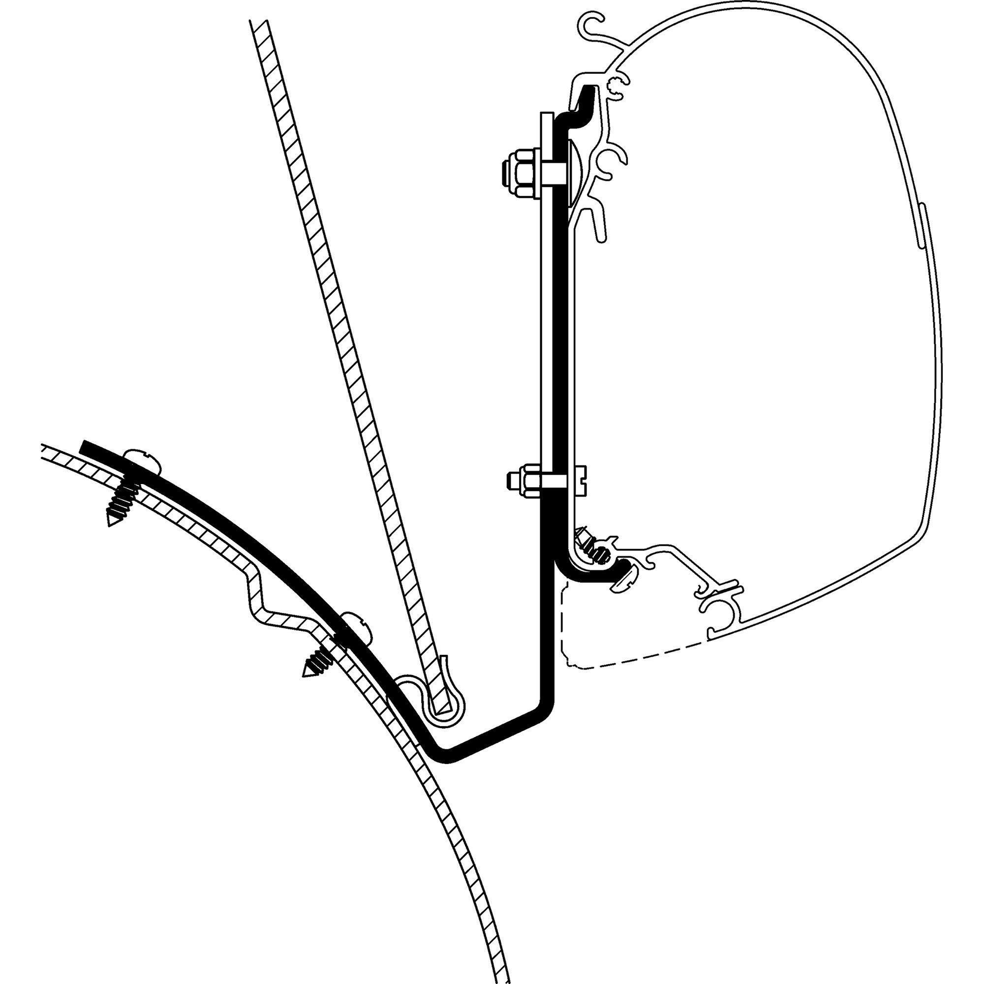 Thule Adapter podnoszonego dachu VW T4 do serii TO 5