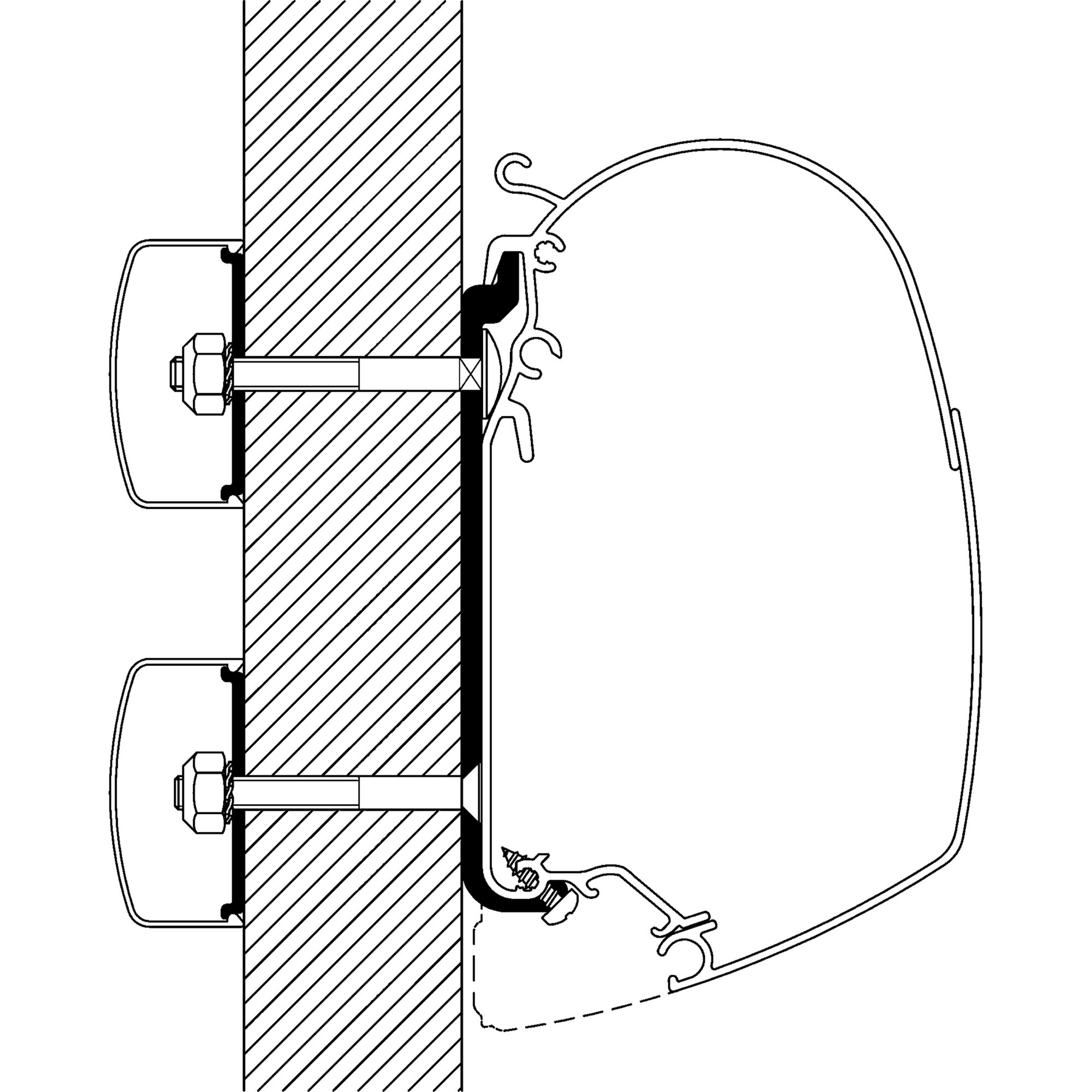 Thule Adapter płaski do serii TO 5 i 8, 75 cm