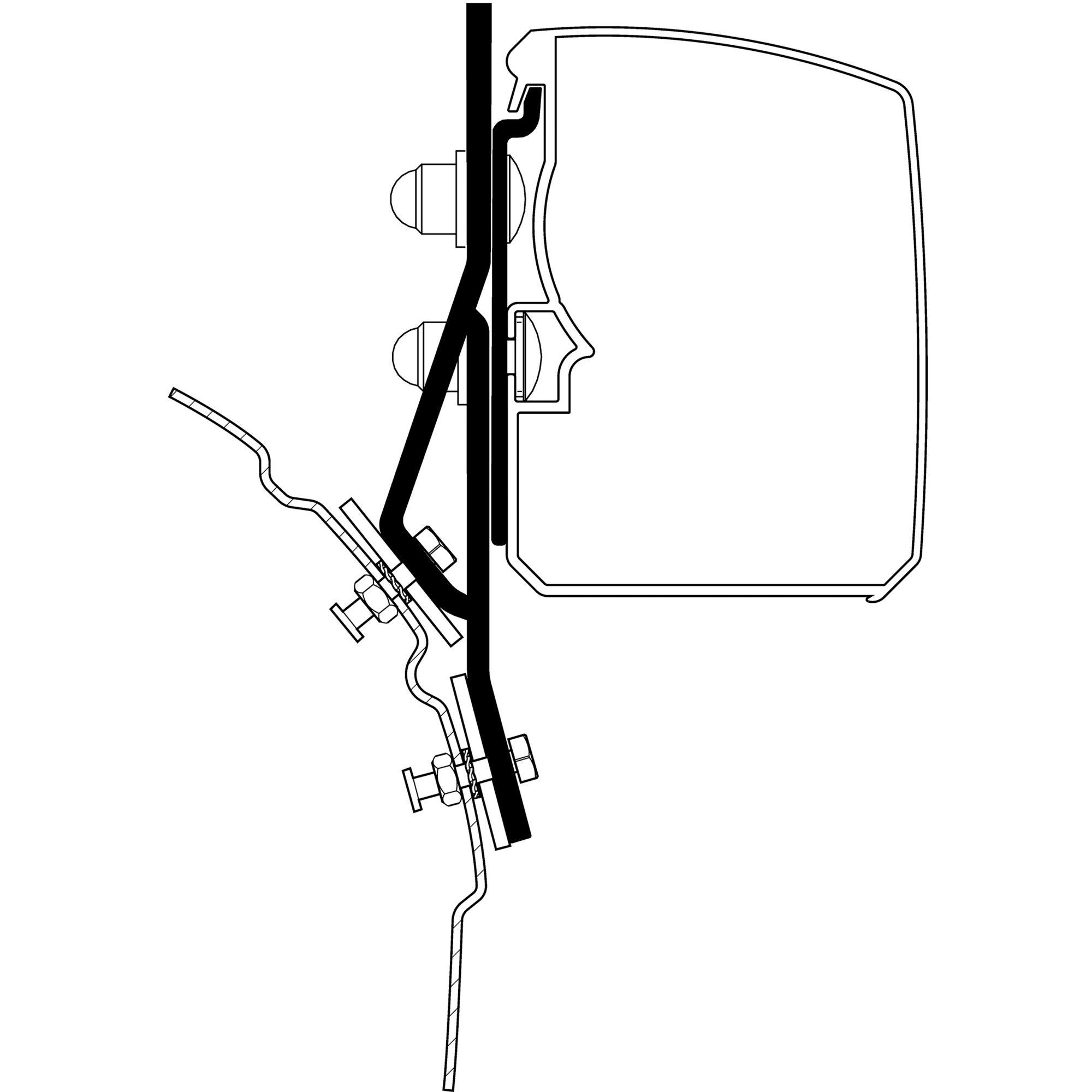 Thule Adapter VW T4 Minivan do Thule 3200