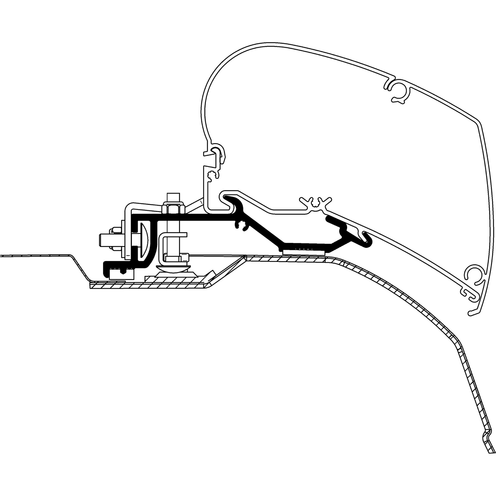 Thule Adapter do Fiata Ducato produkowanego od 2006/07 do serii TO 6, 4 m, 3,75 m
