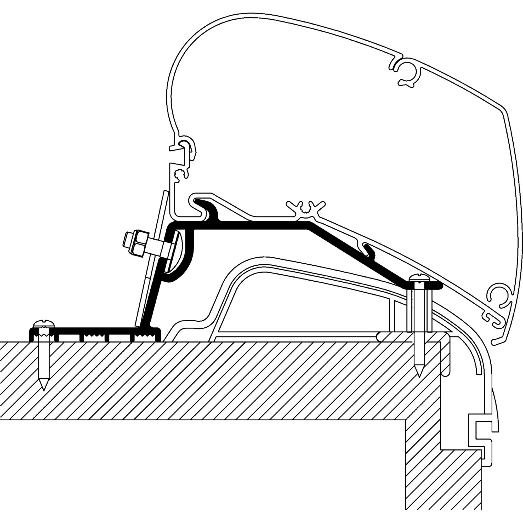 Thule Adapter dachowy do Hobby Premium produkowany od 2012 roku dla serii TO 6 i 9