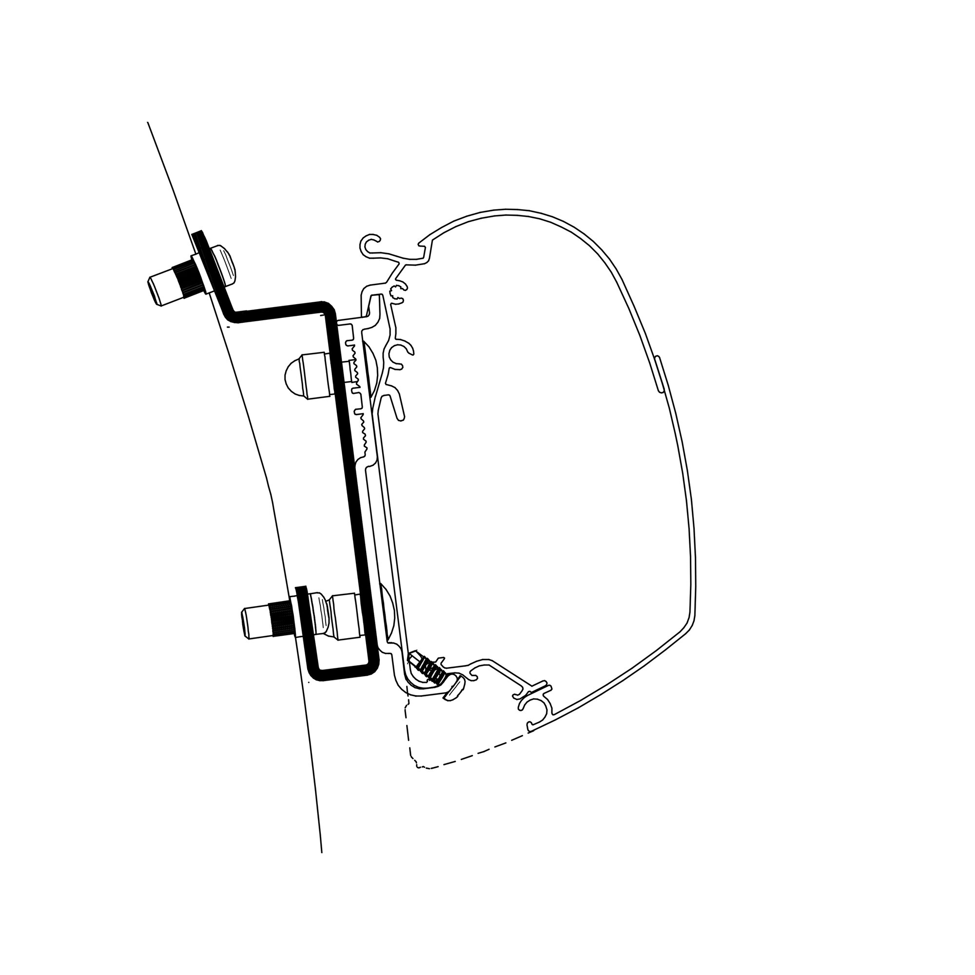 Thule Adapter do Forda Transita produkowanego od 2014/05 z wysokim dachem H3 do serii TO 5
