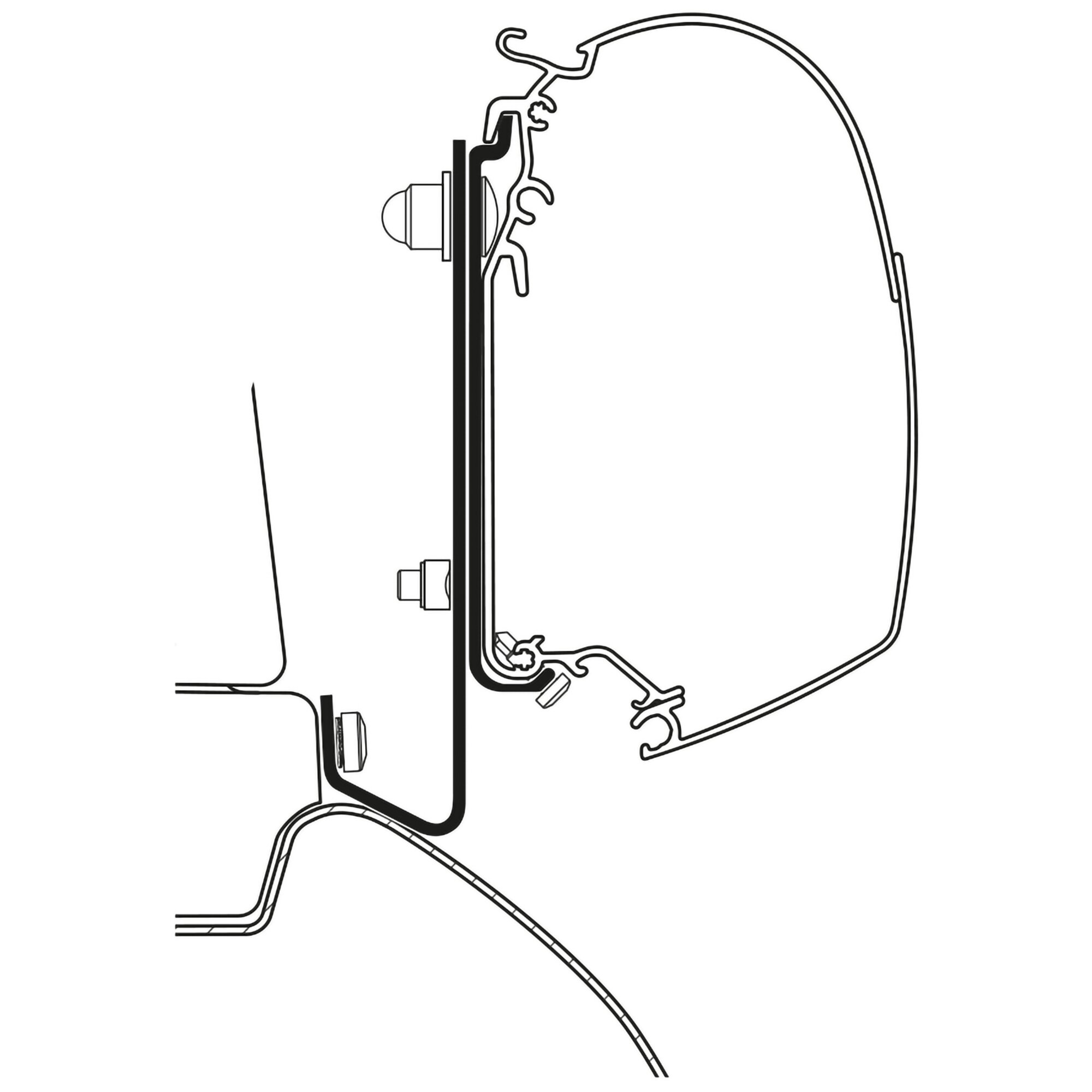 Thule Adapter do MB Sprintera z rocznika 2006/04 z podnoszonym dachem ELAN do TO Series 5
