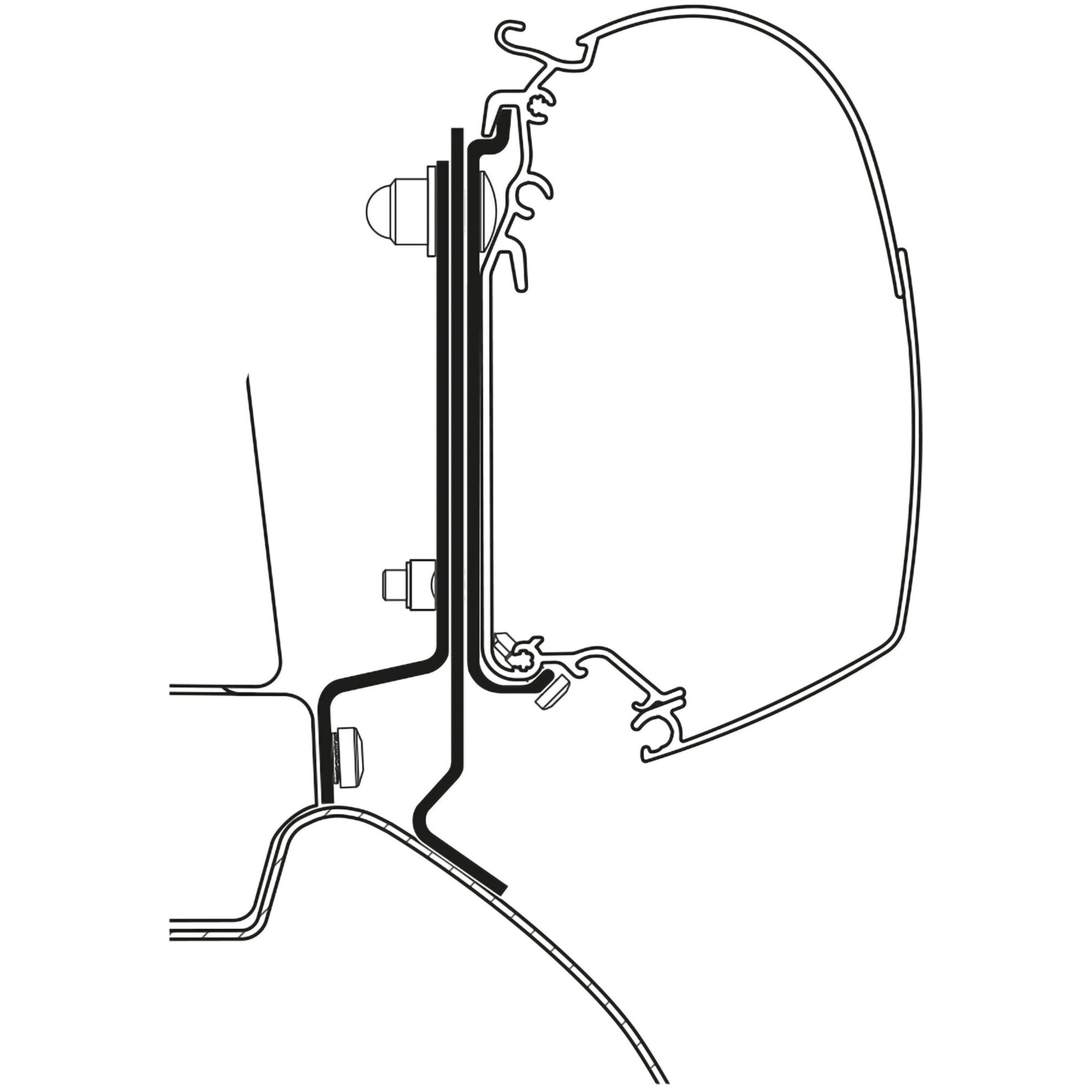 Thule Adapter do MB Sprintera z rocznika 2006/04 z podnoszonym dachem ELAN do TO Series 5