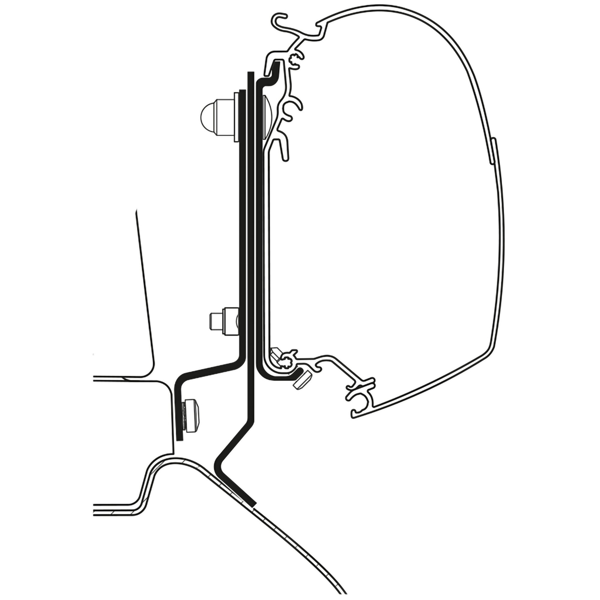 Thule Adapter do MB Sprintera z rocznika 2006/04 z podnoszonym dachem ELAN do TO Series 5