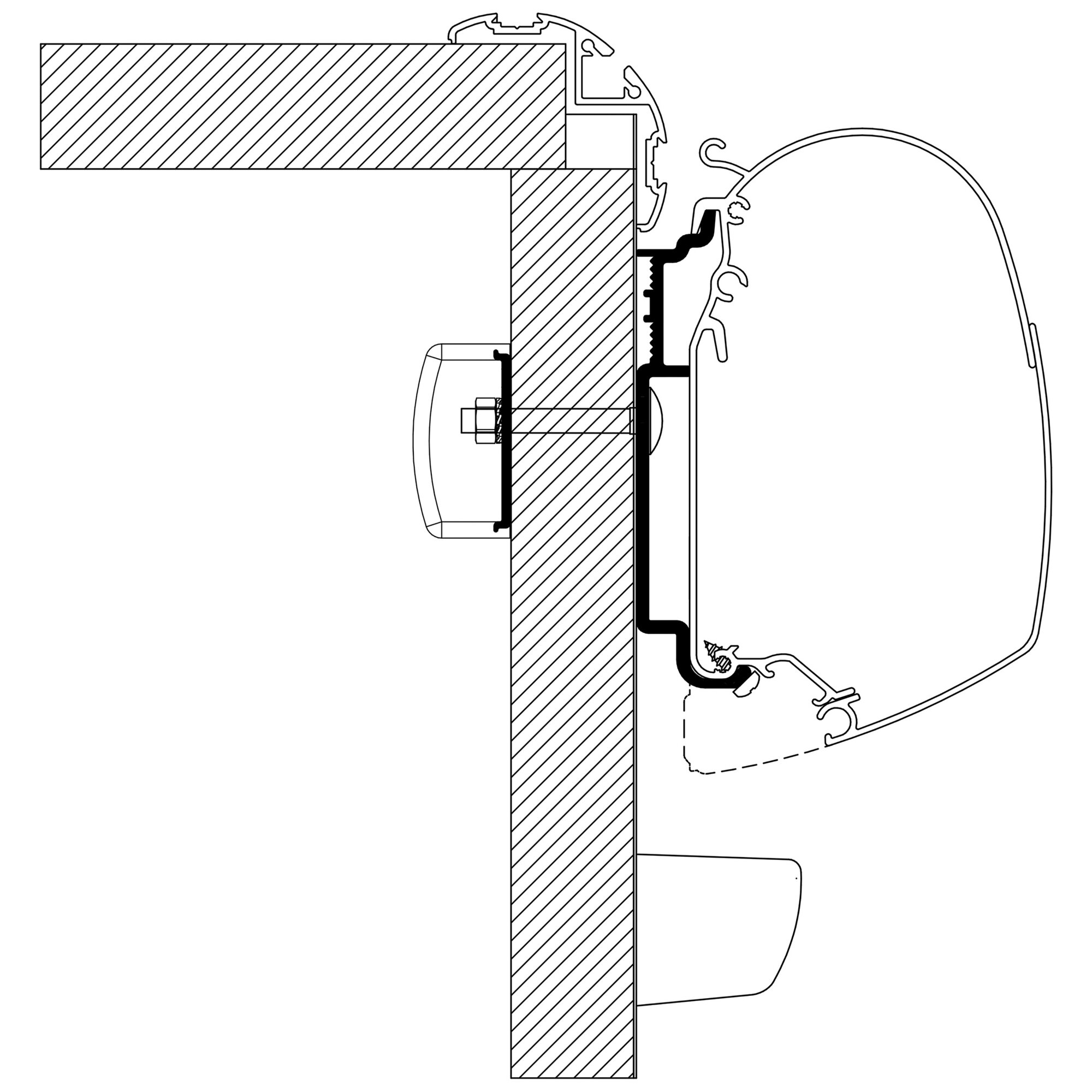 Thule Adapter do Knaus produkowany od 2017 roku dla serii TO 5 i 8