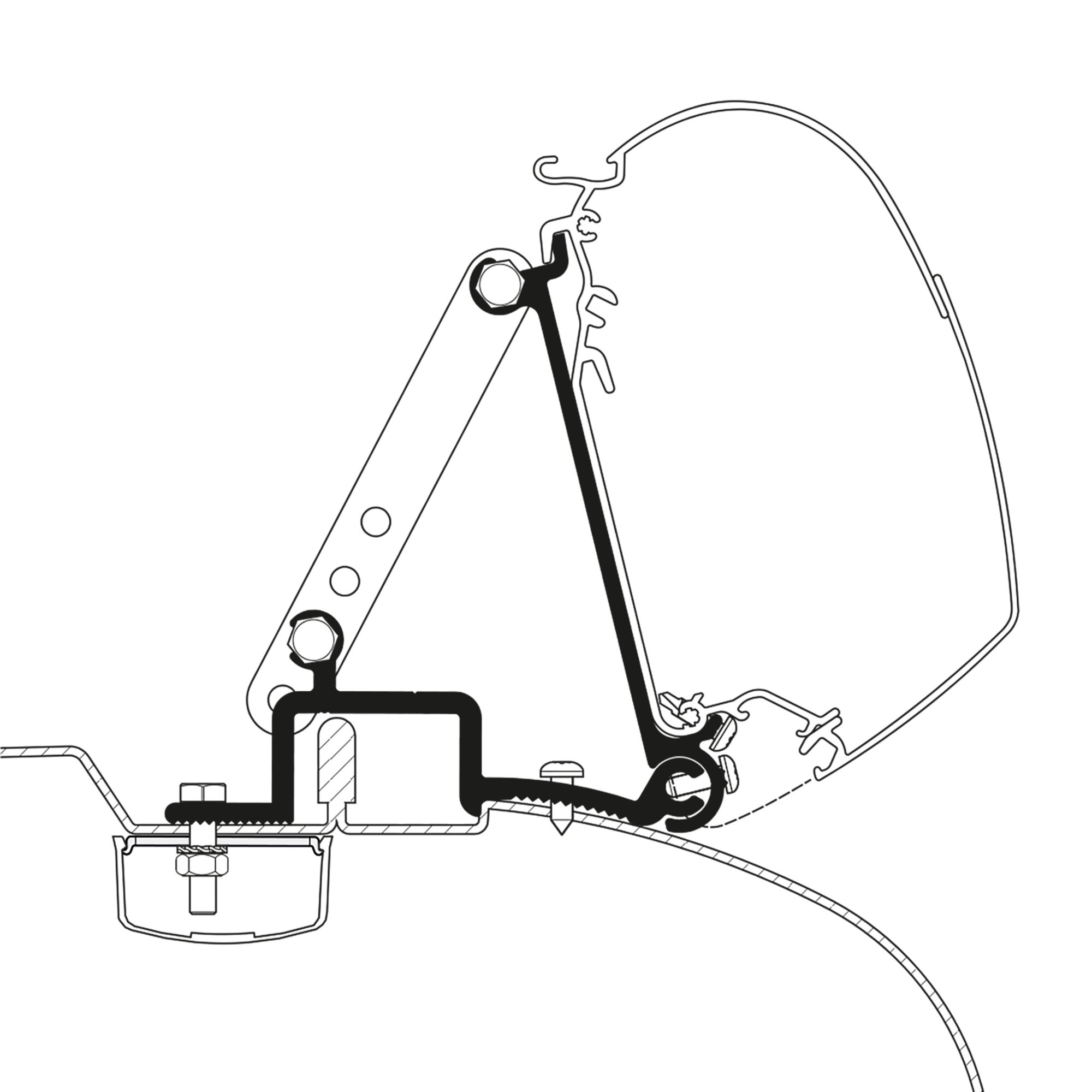 Thule Adapter do Fiata Ducato zbudowanego w latach 1994-2006/06 dla serii TO 5200