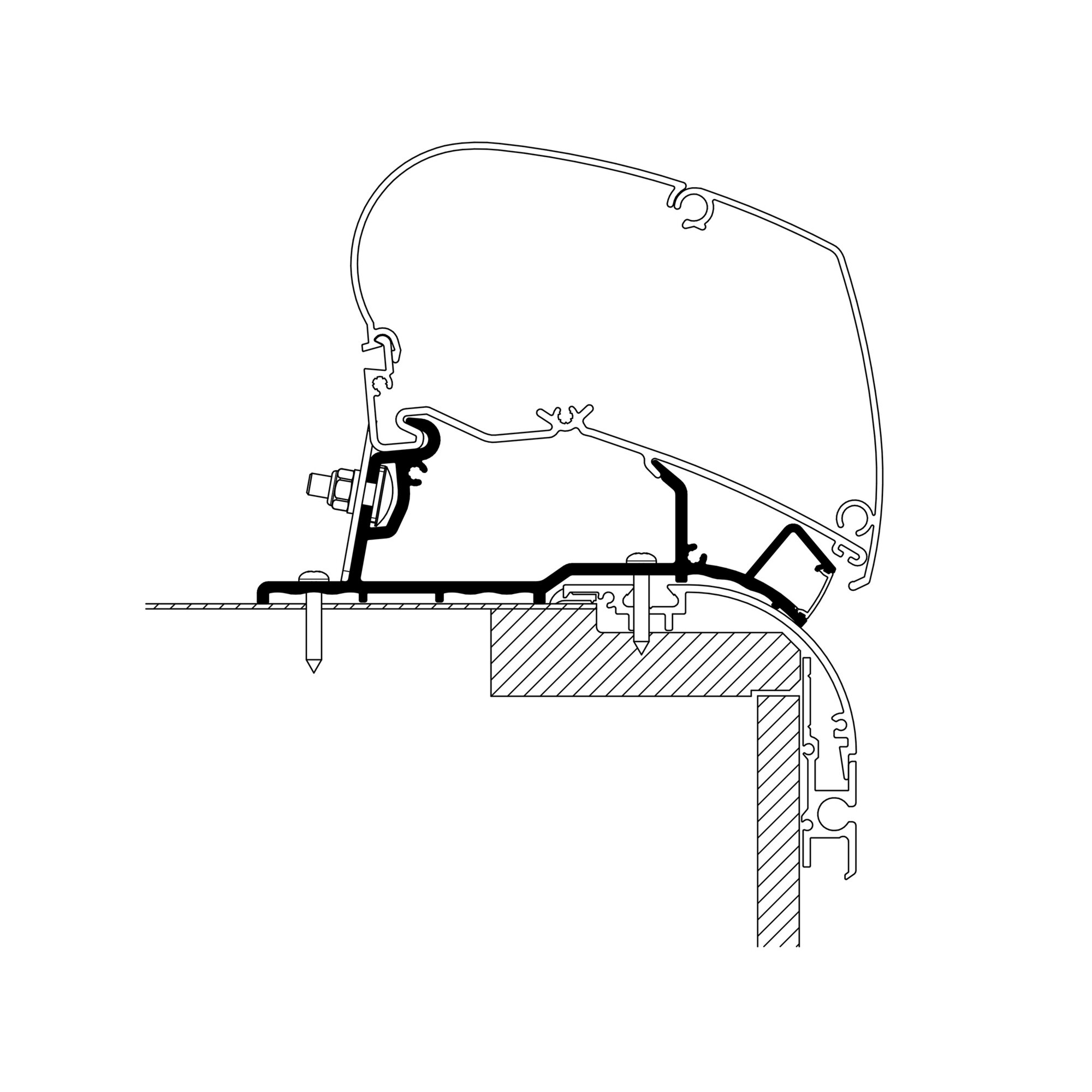 Thule Adapter dachowy przyczepy kempingowej LED do serii TO 6 i 9, 5 m